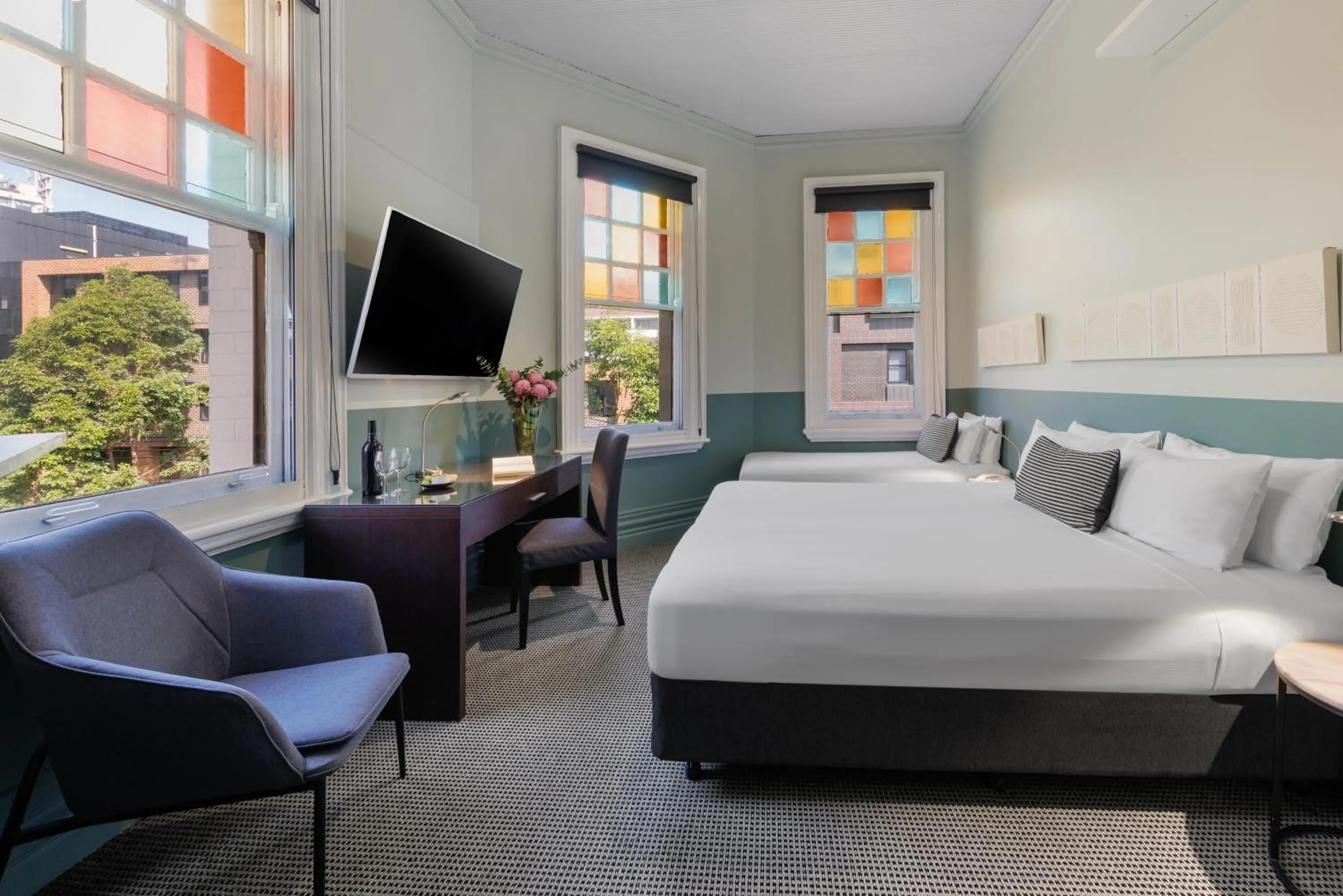 Bed in Vulcan Hotel Sydney