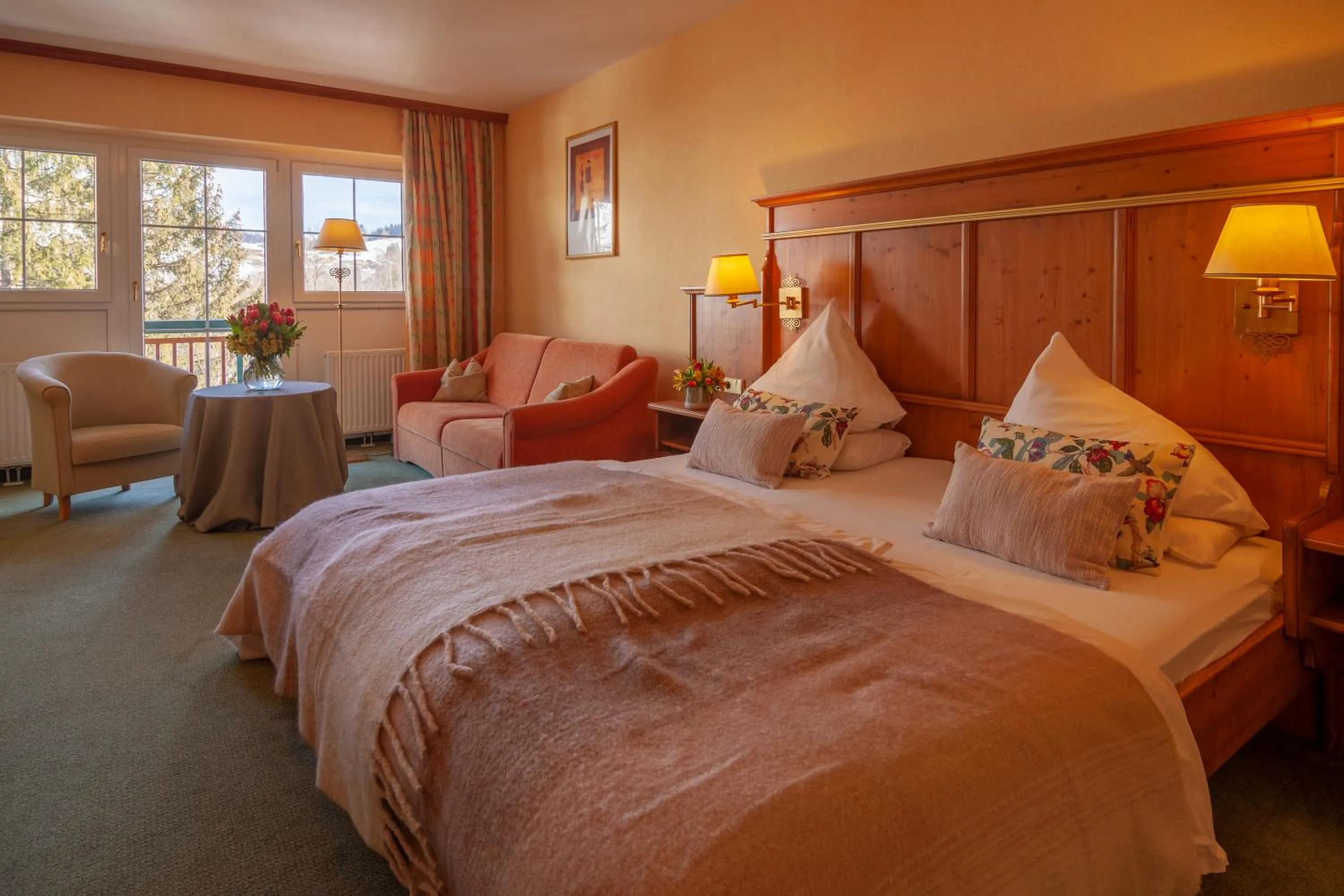 Bed in Hotel Sonnschein