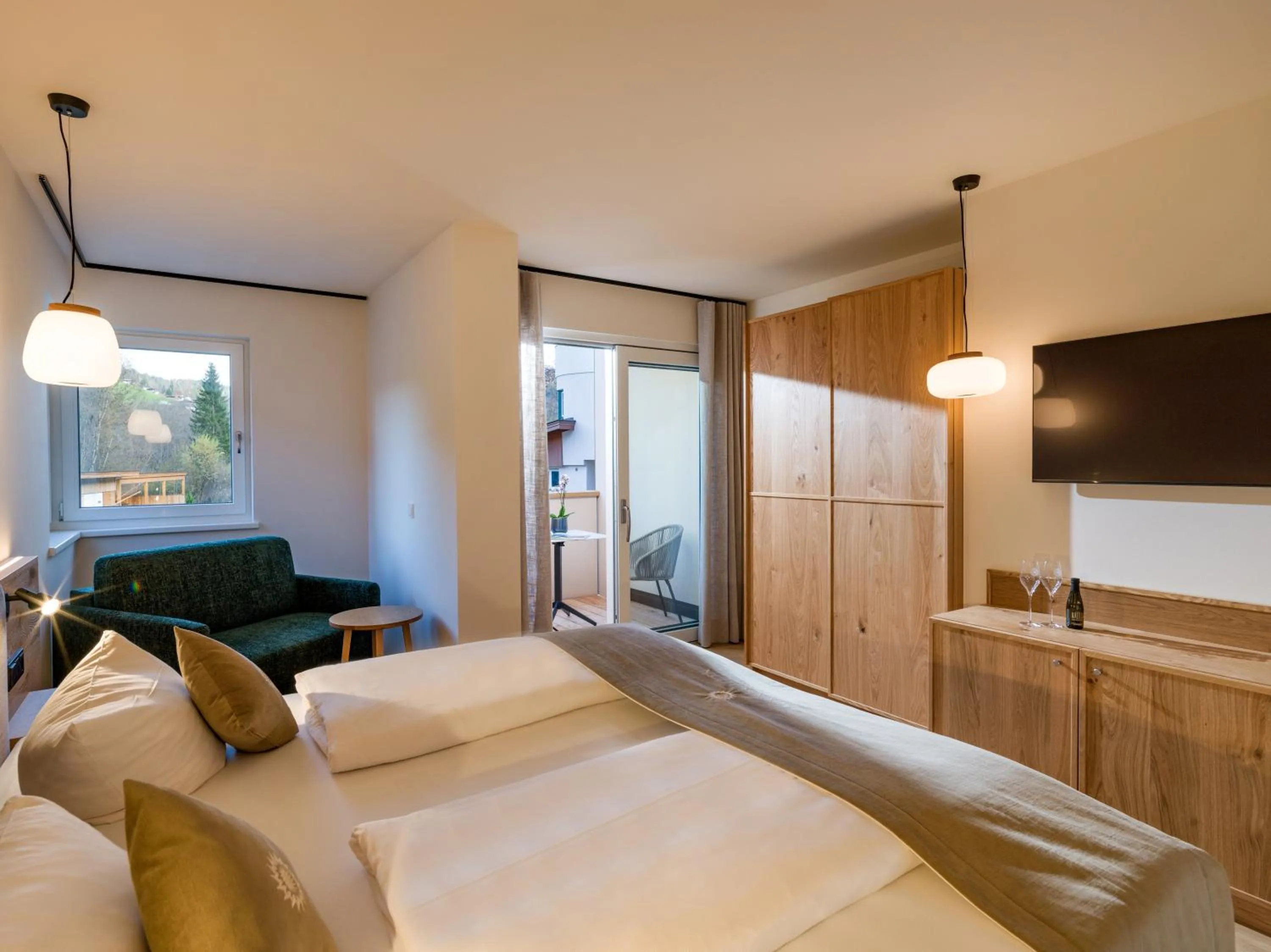 Bed in Hotel Sonnschein