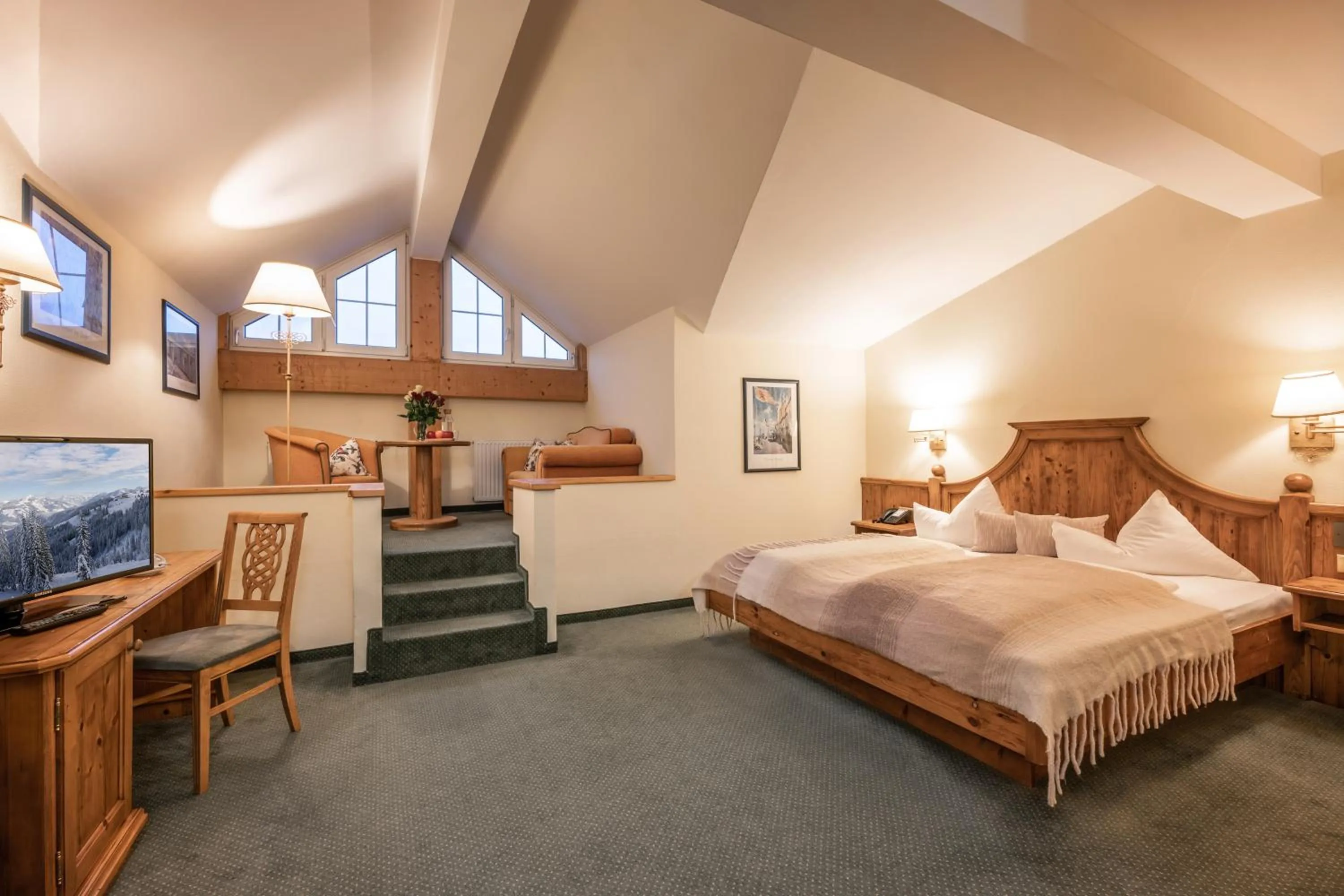 Bed in Hotel Sonnschein