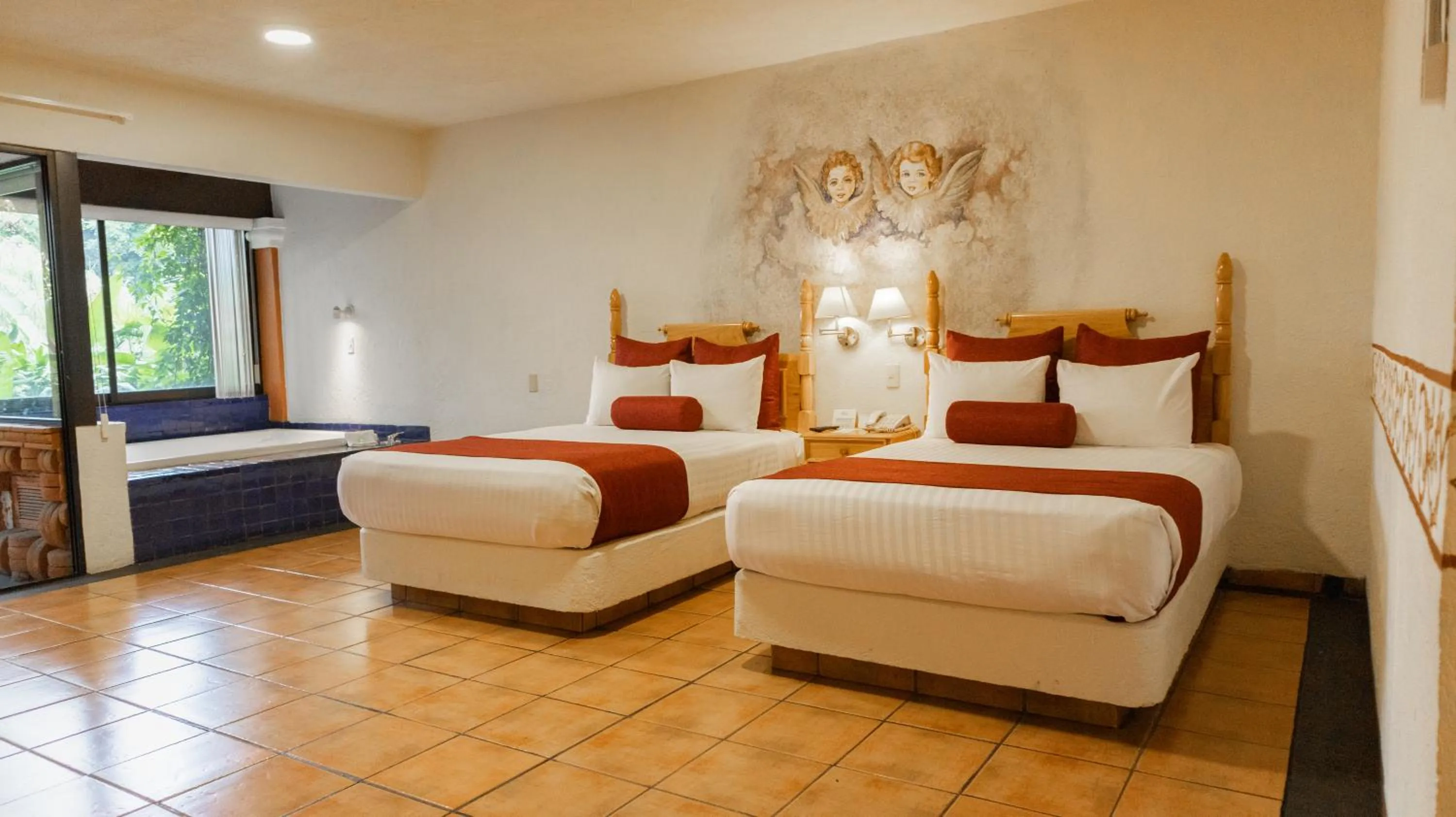 Bed in Hosteria Las Quintas Hotel Restaurante Bar