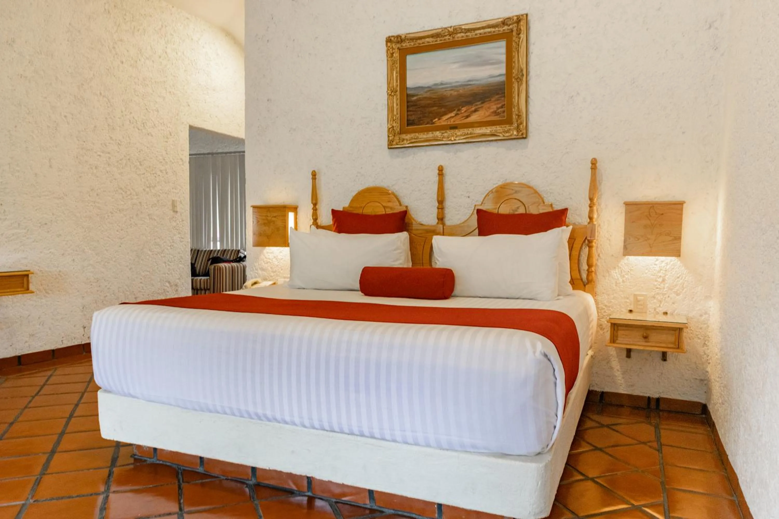 Bed in Hosteria Las Quintas Hotel Restaurante Bar