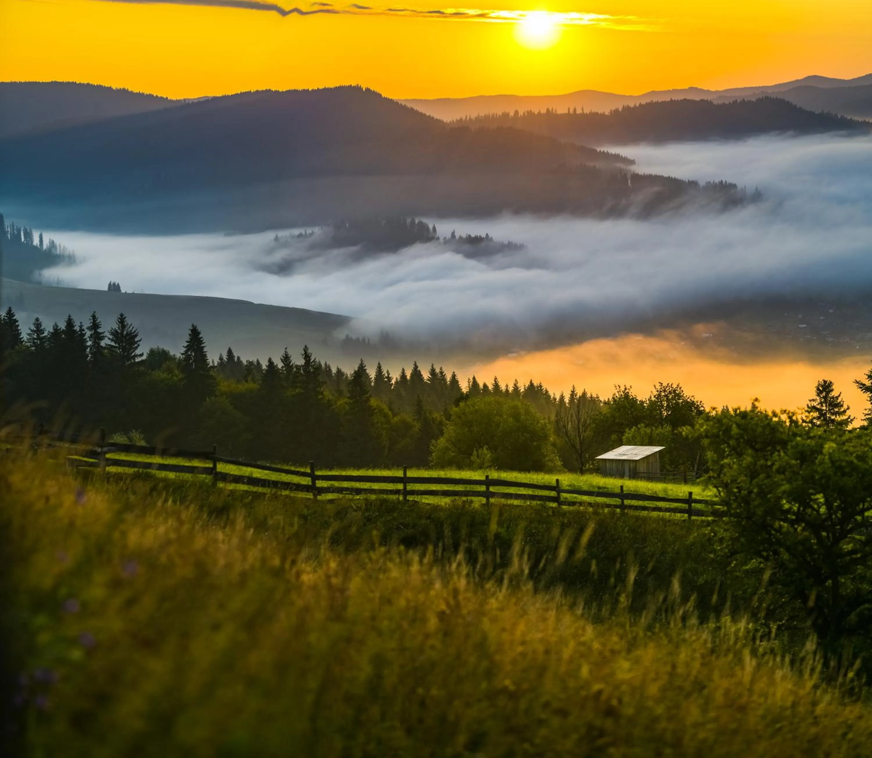 Sunrise in Hotel Dorna