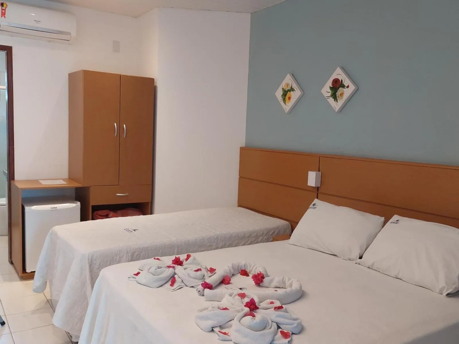 Bed in Pousada Lua Azul