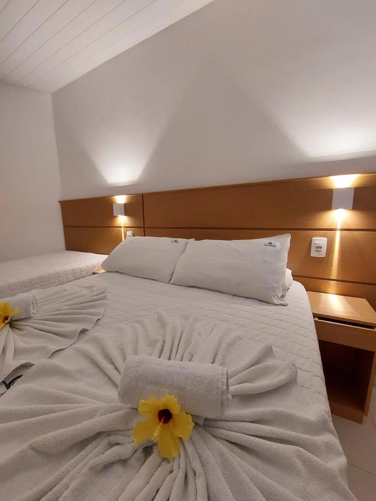 Bed in Pousada Lua Azul