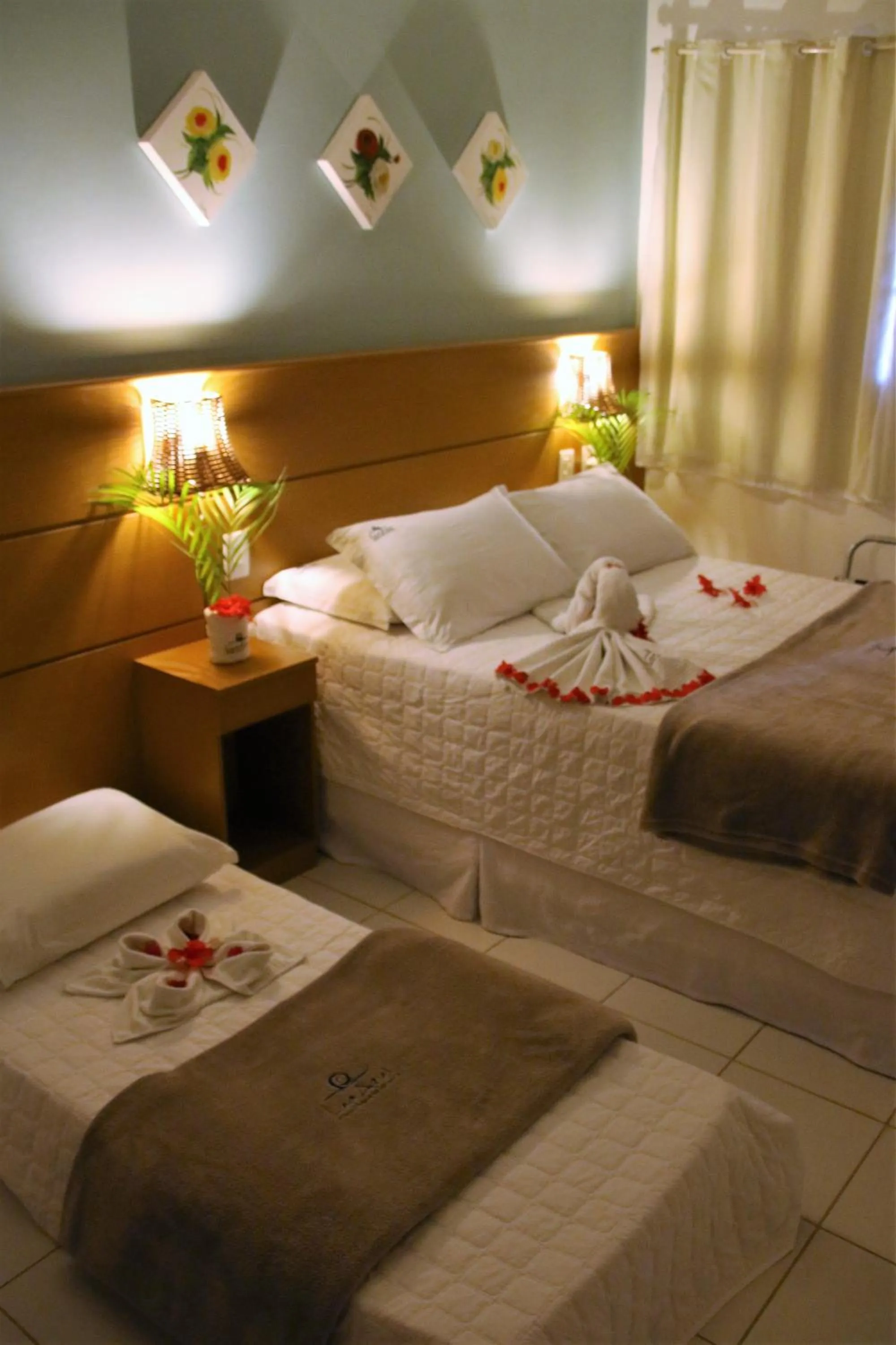 Bed in Pousada Lua Azul