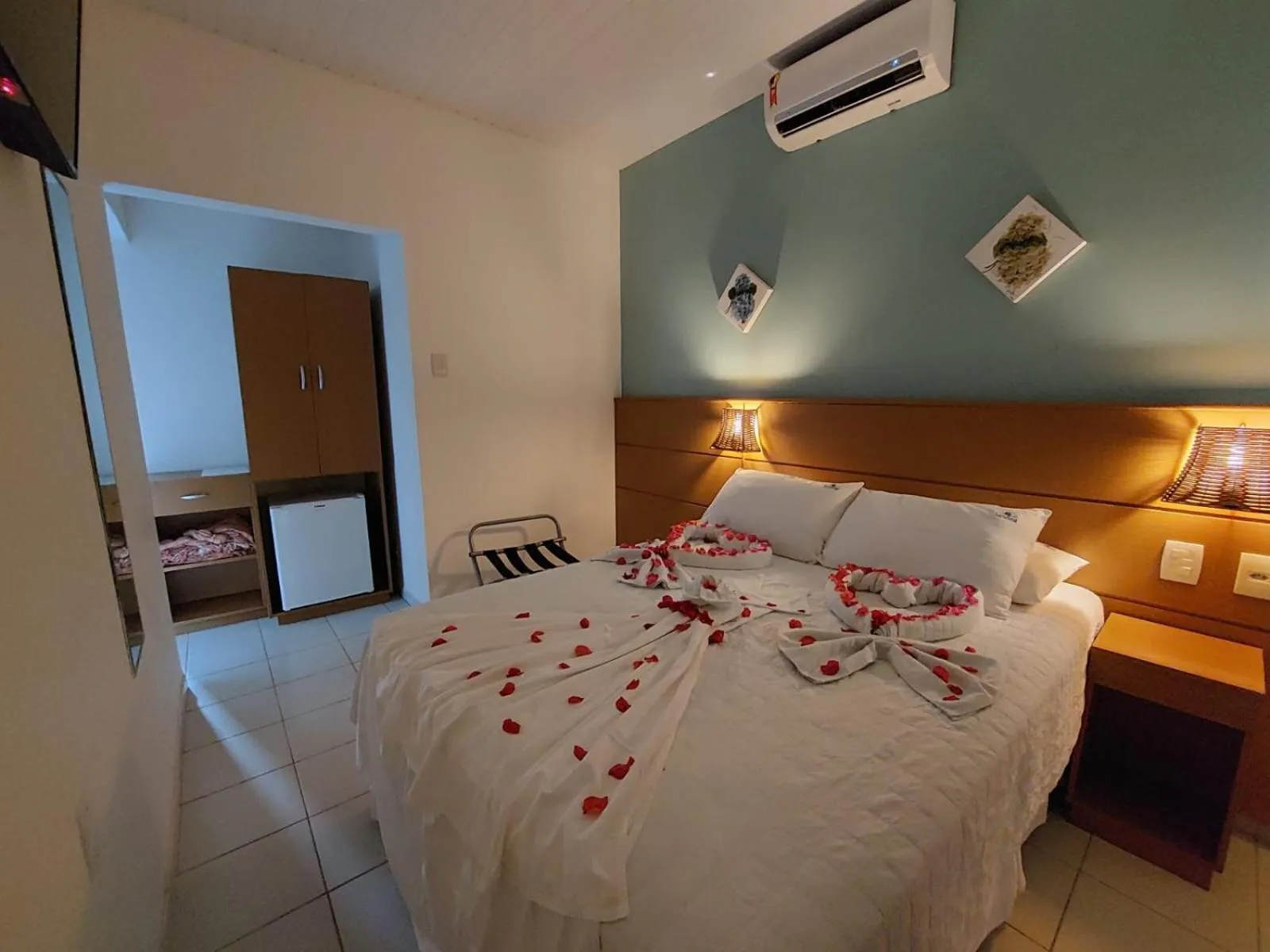 Bed in Pousada Lua Azul