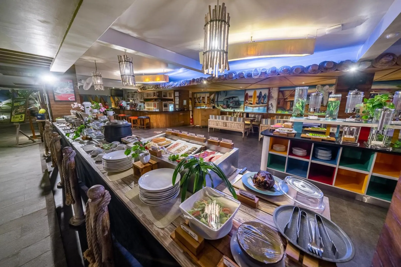 Buffet breakfast in Bliss Surfer Hotel Legian