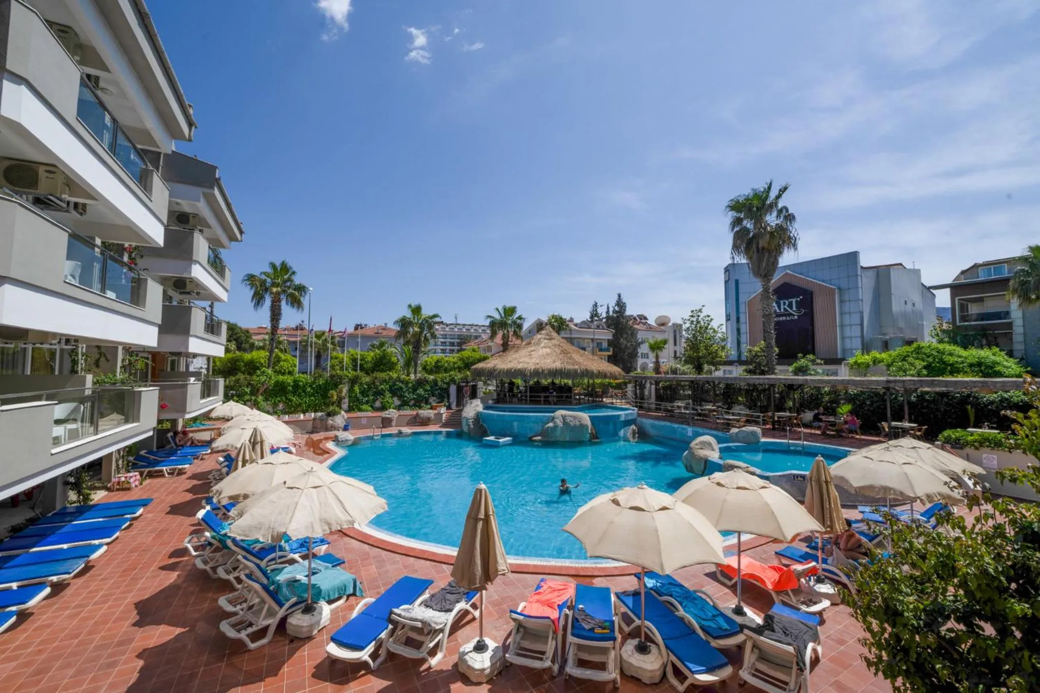 Pool view in Begonville Hotel