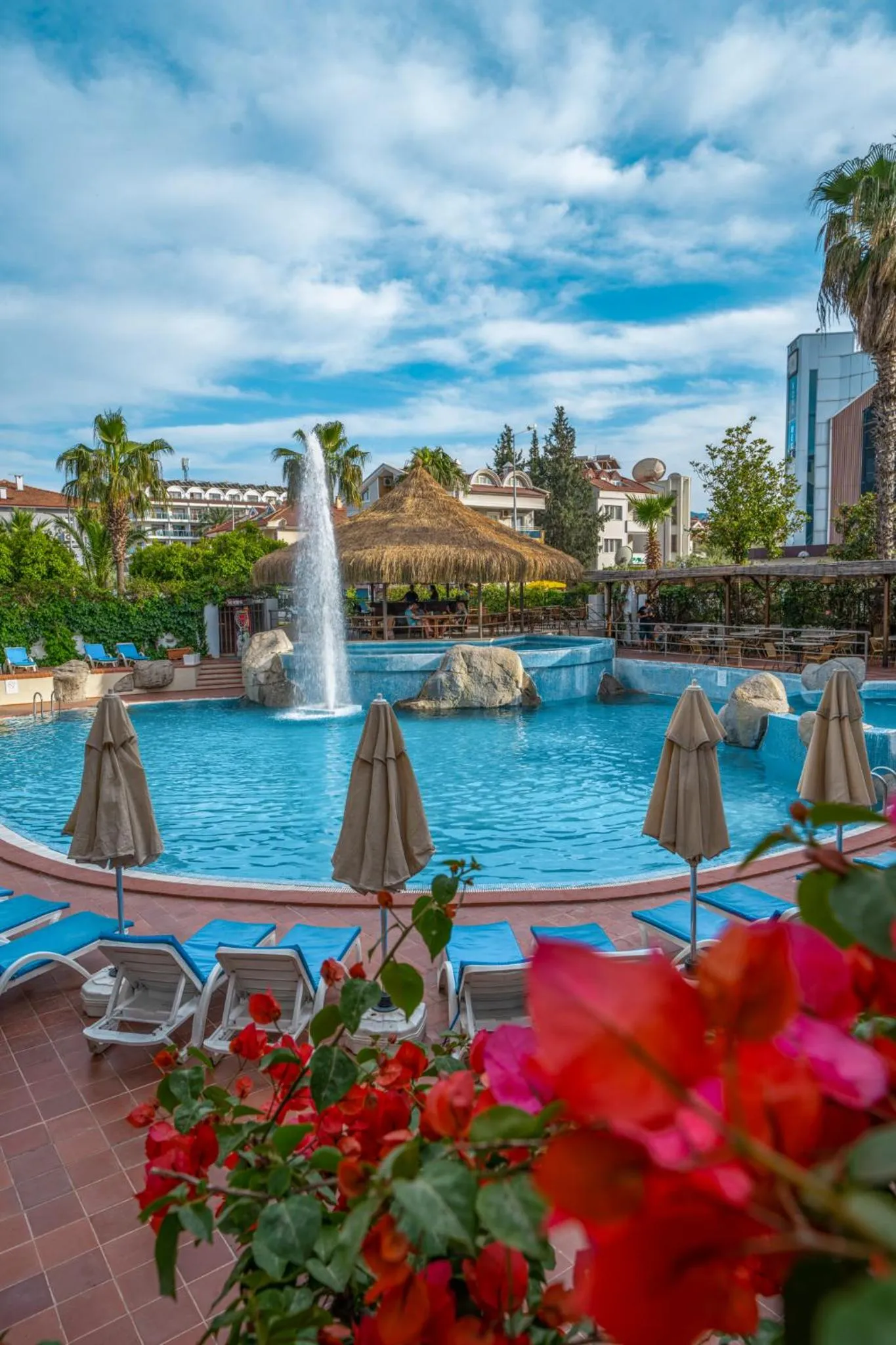 Pool view in Begonville Hotel