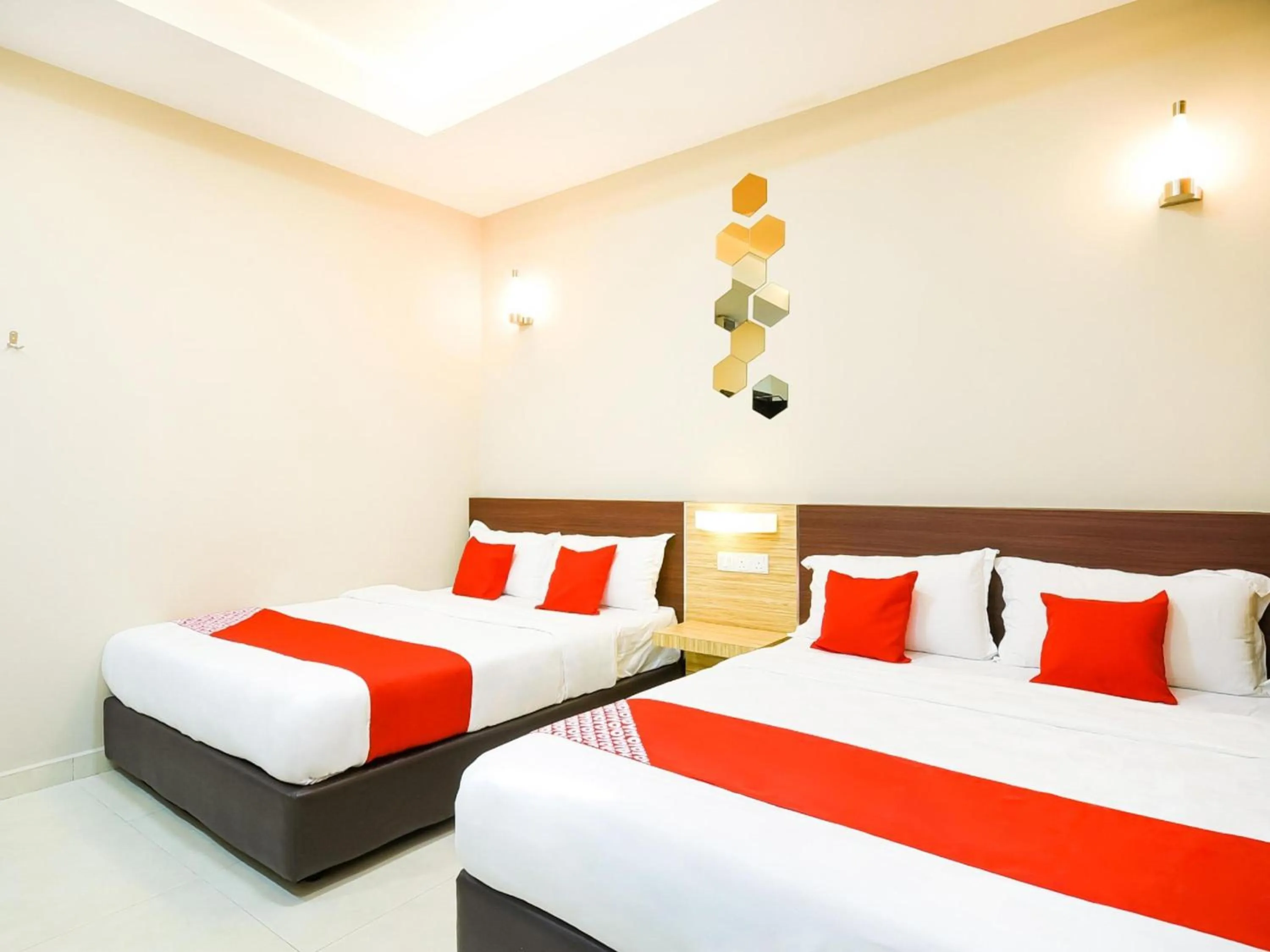 Photo of the whole room, Bed in Hotel O La Mirina Boutique Inn