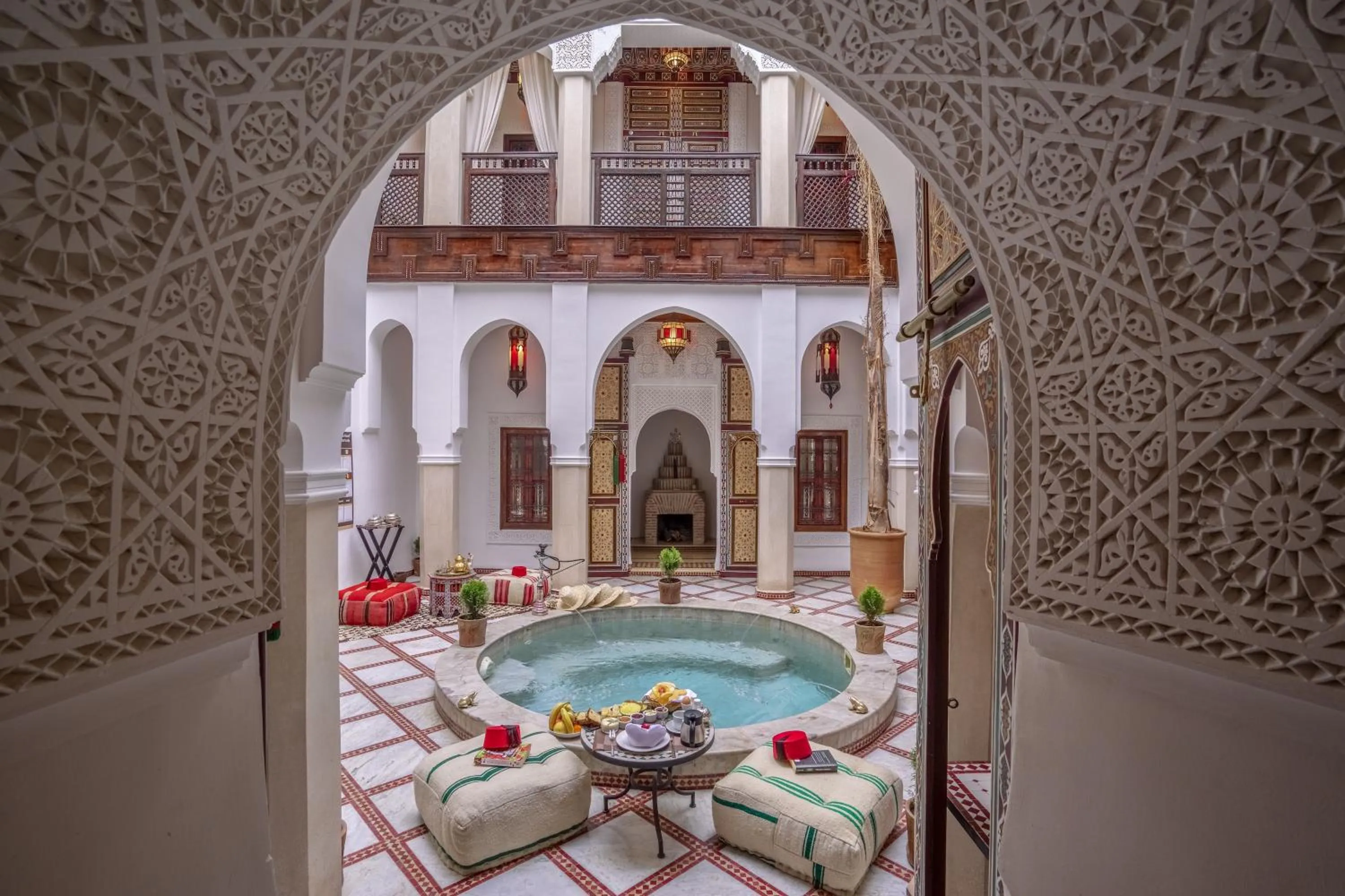 Patio in Riad Safran et Cannelle & Spa