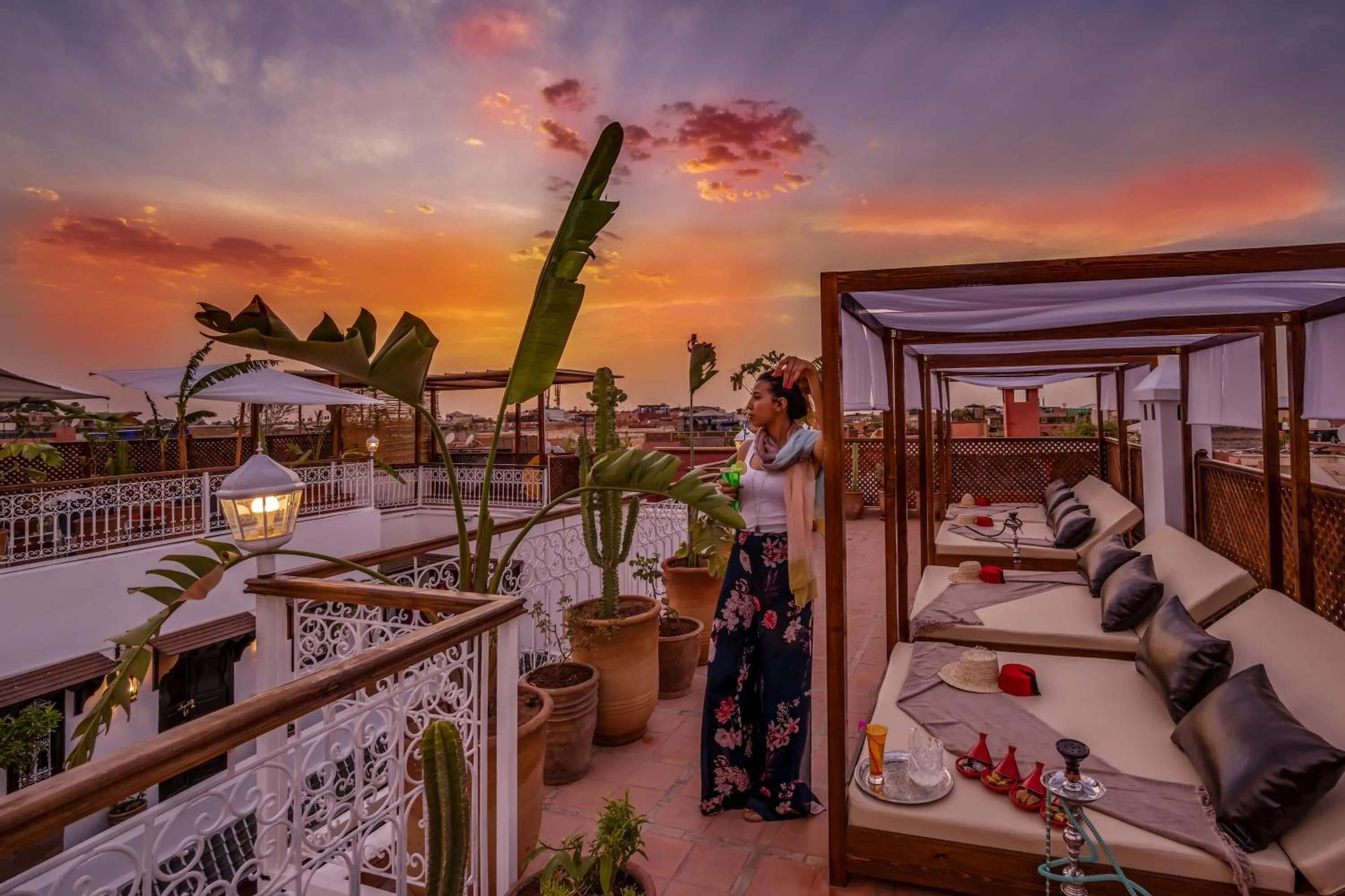 Balcony/Terrace in Riad Safran et Cannelle & Spa