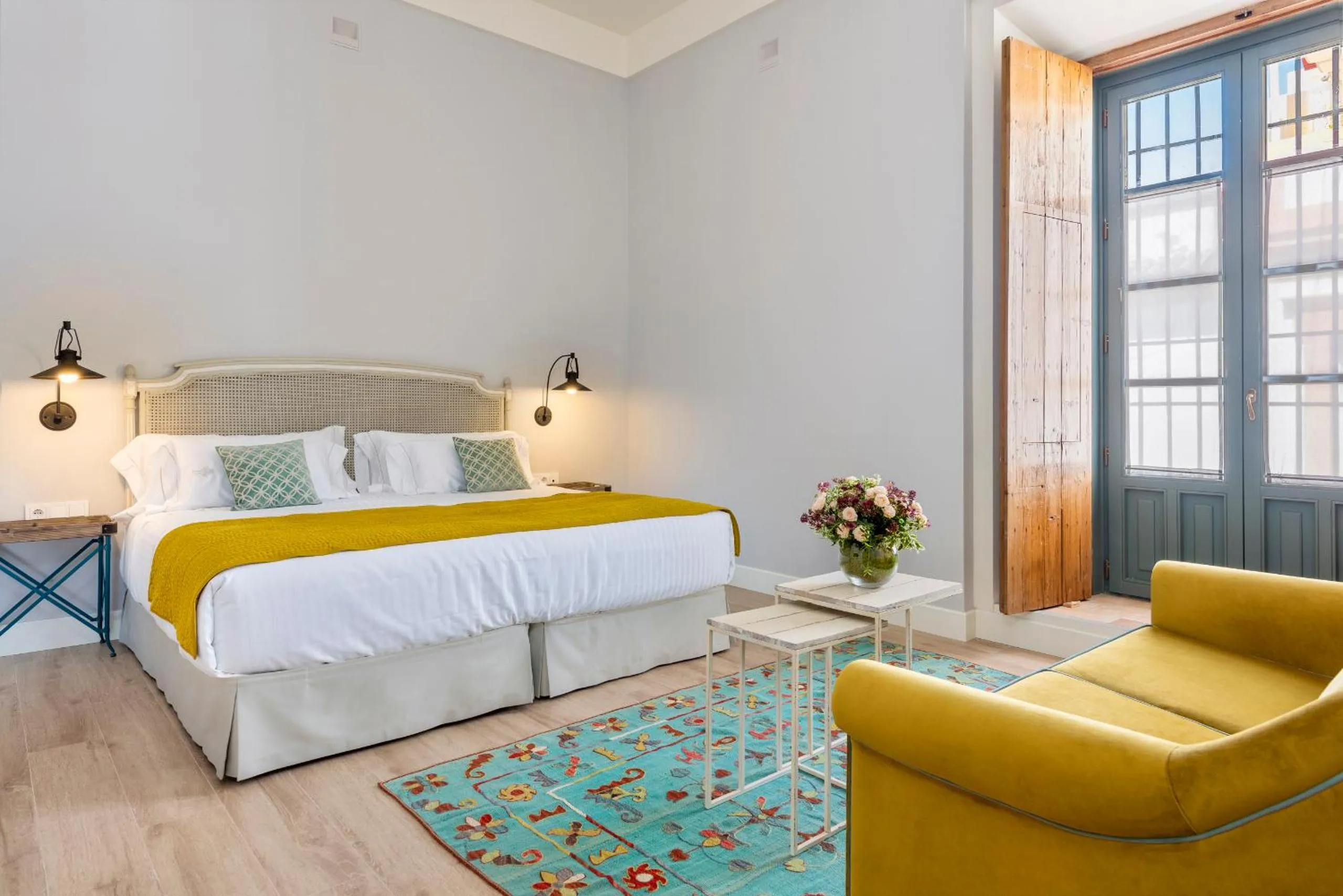 Photo of the whole room, Bed in Palacio Bucarelli