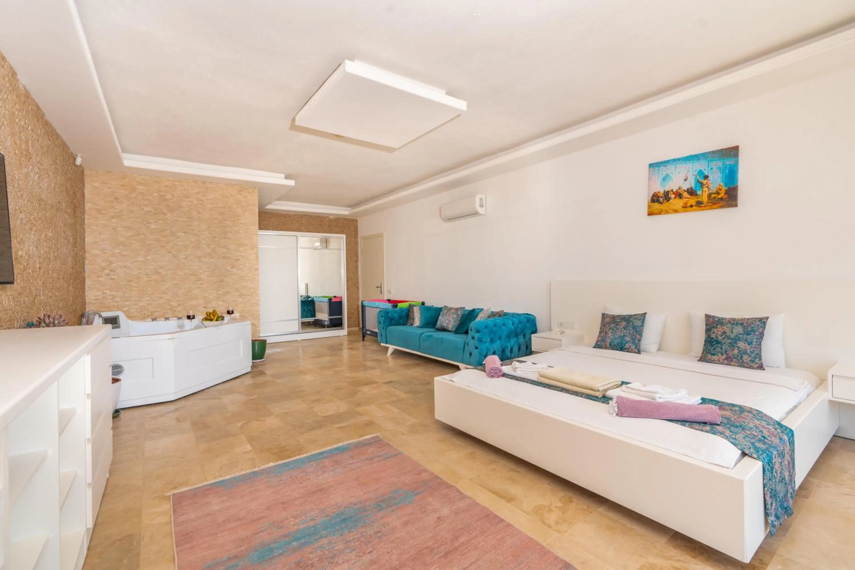 Bed in Infinity Villa Kalkan