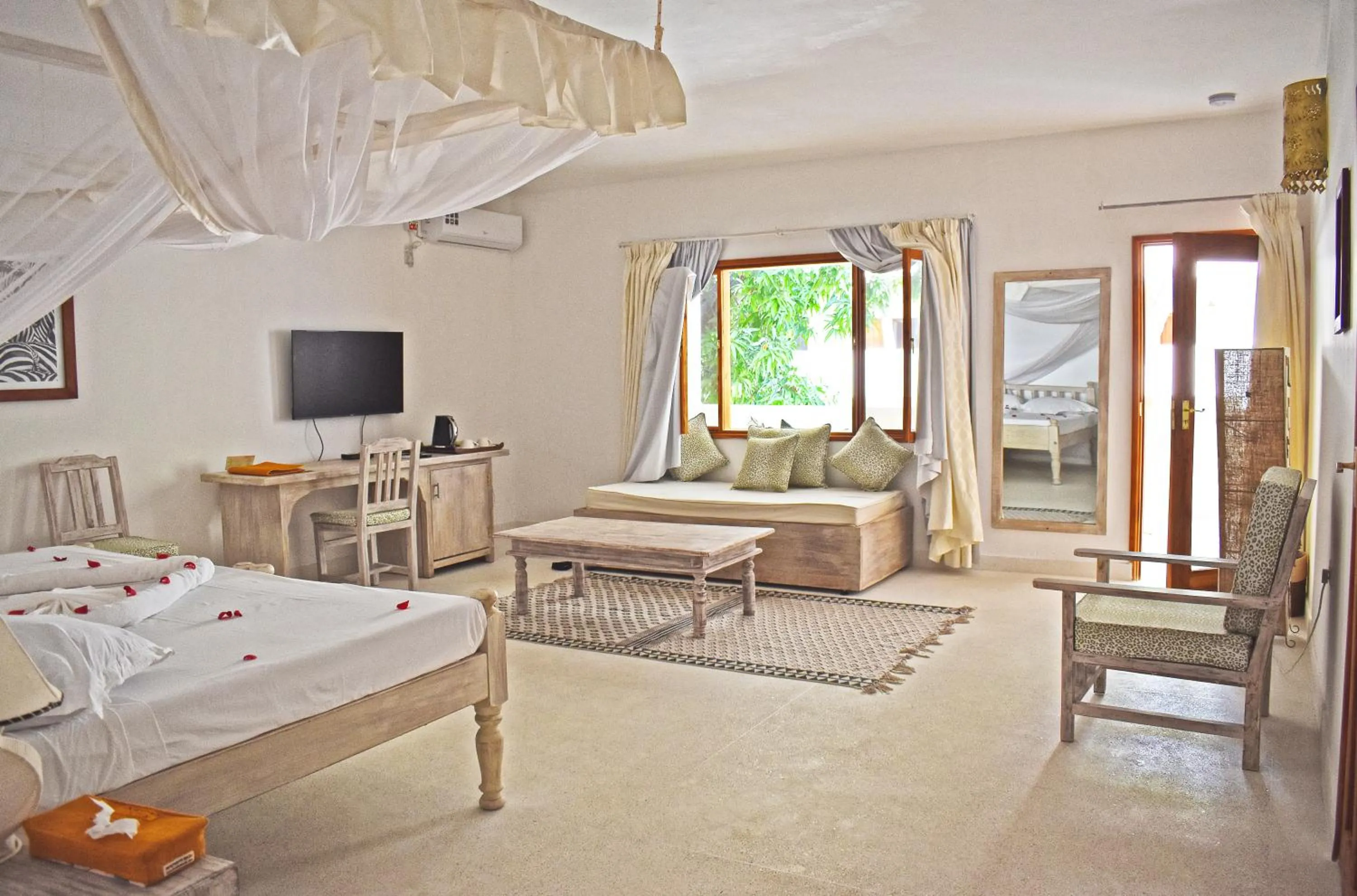 Bed in Kilili Baharini Resort & Spa