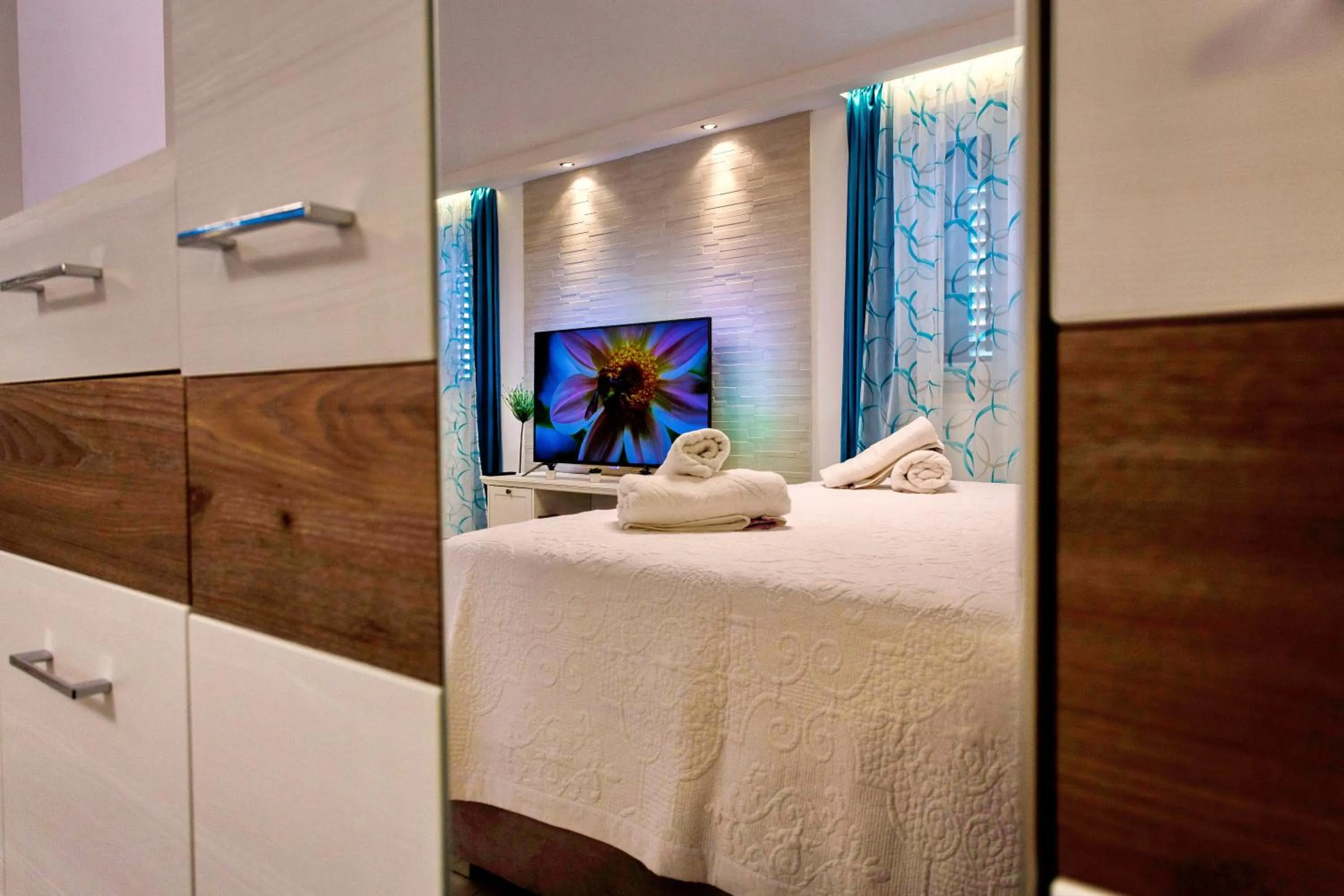 Decorative detail, Bed in House Sandra