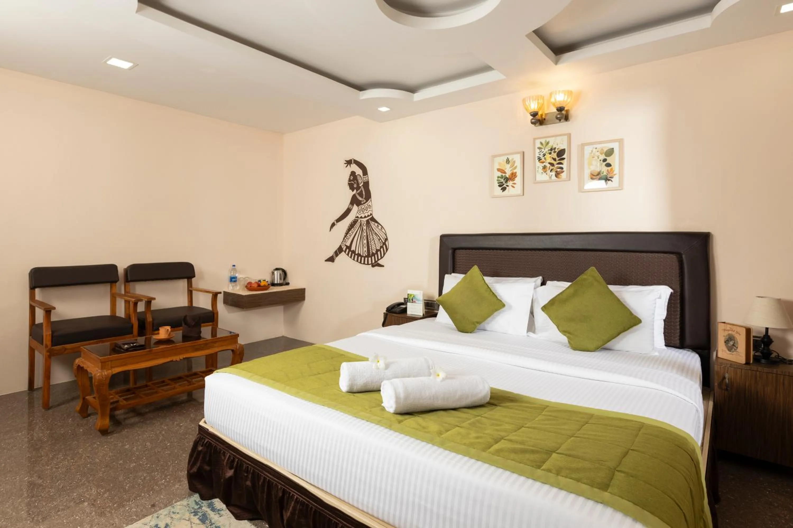 Seating area, Bed in Athena Hotel