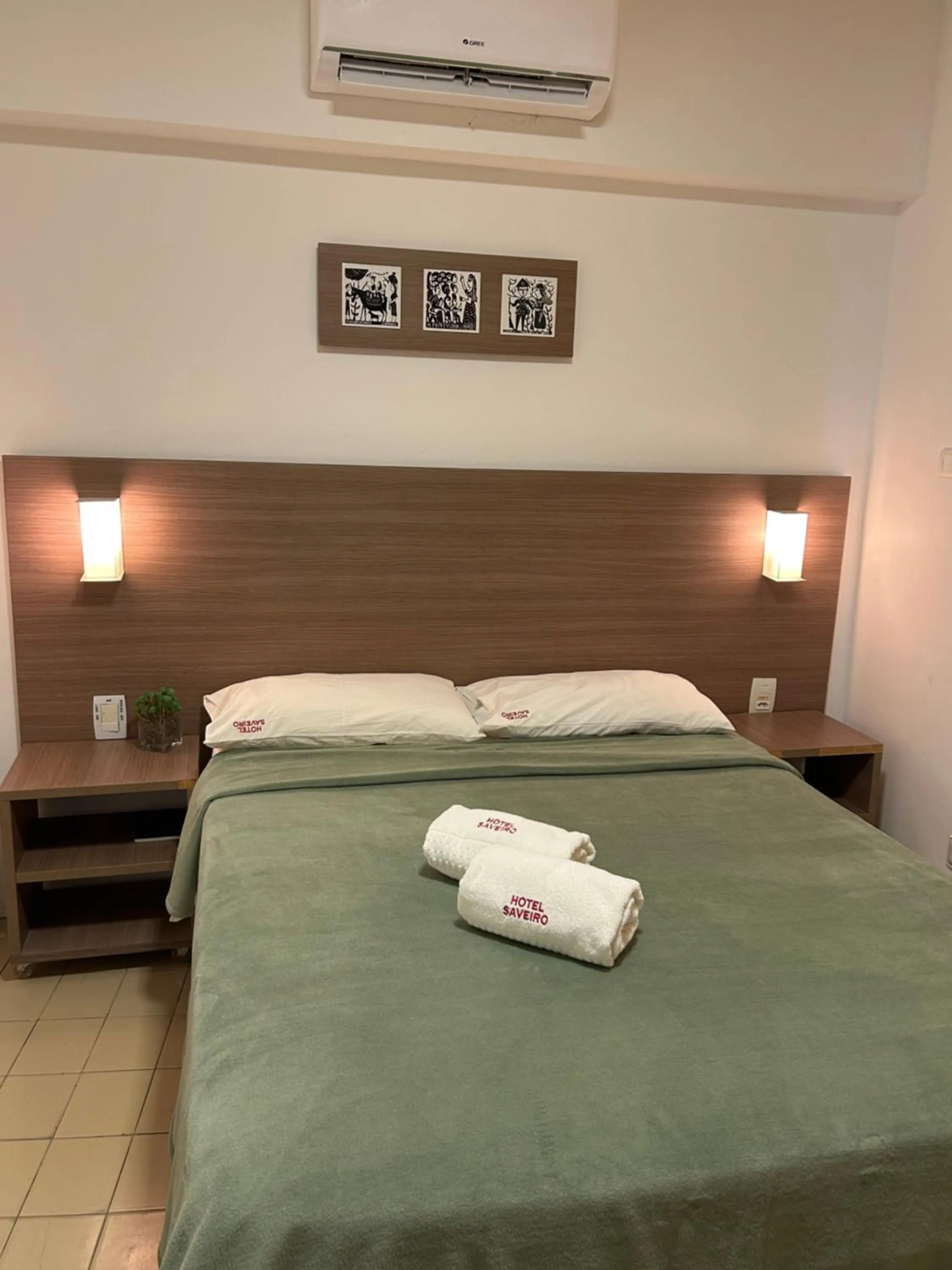 Bed in Hotel Saveiro