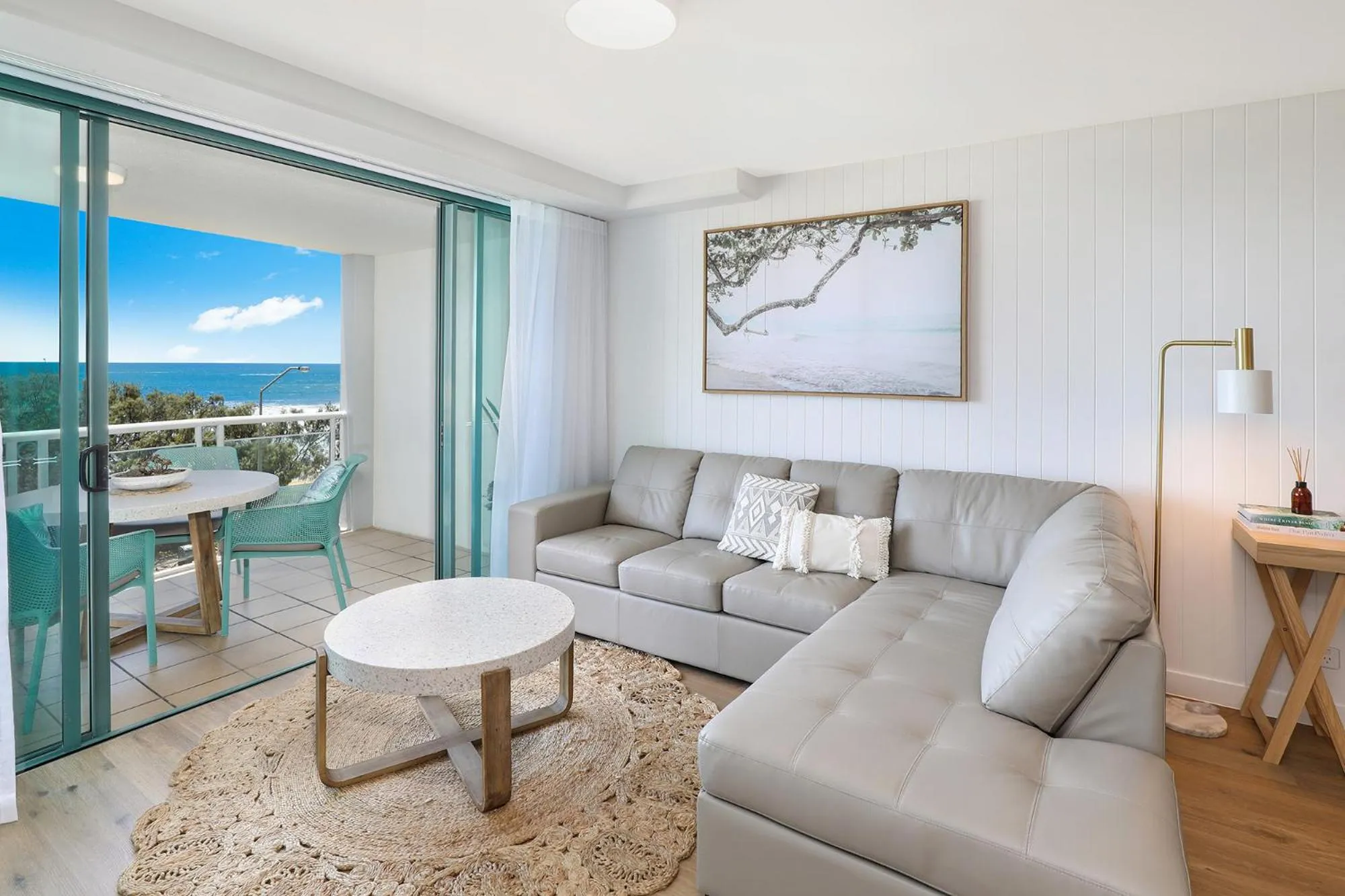 Living room in Grand Palais Boolarong Beachside Apartments