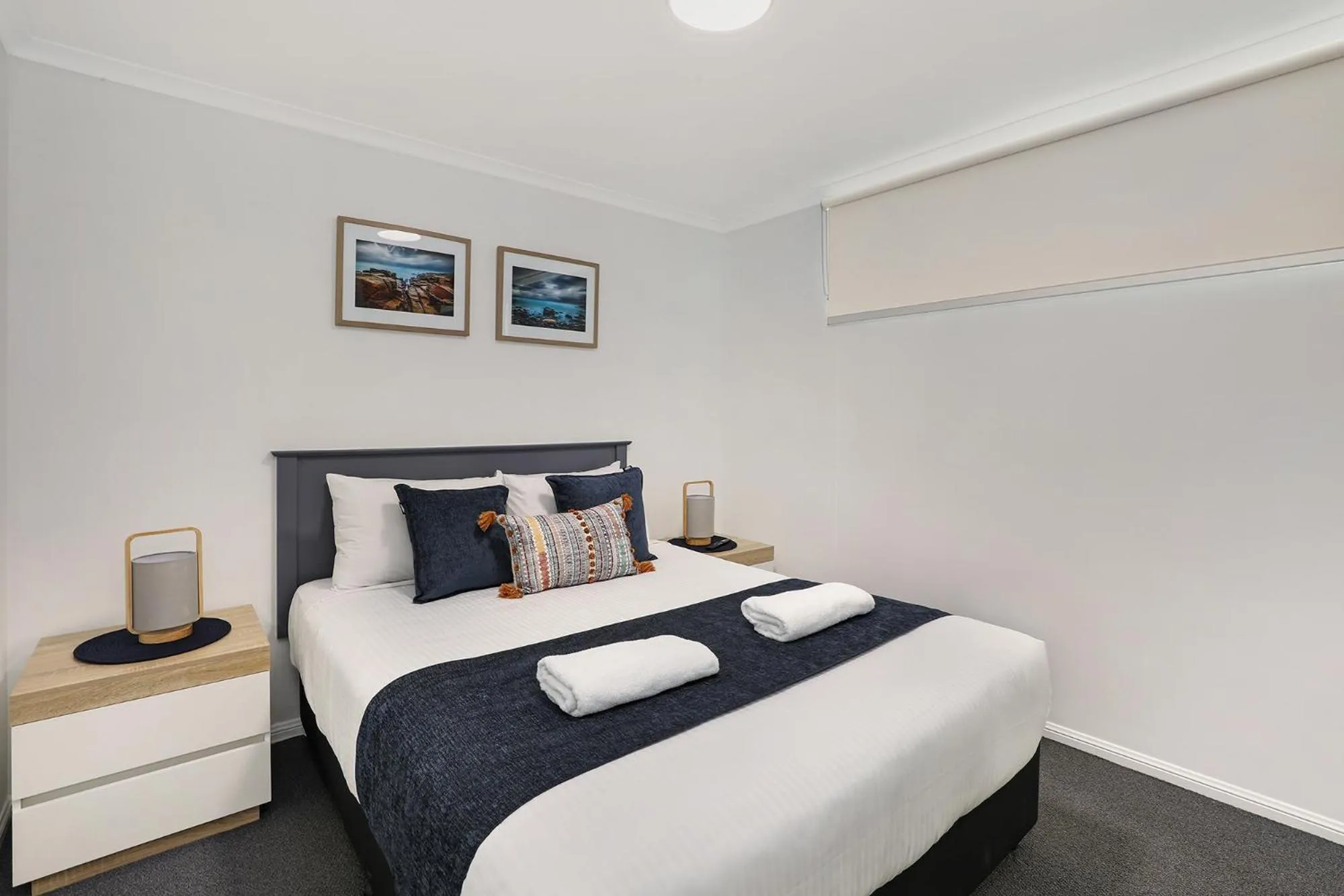 Bedroom, Bed in Grand Palais Boolarong Beachside Apartments