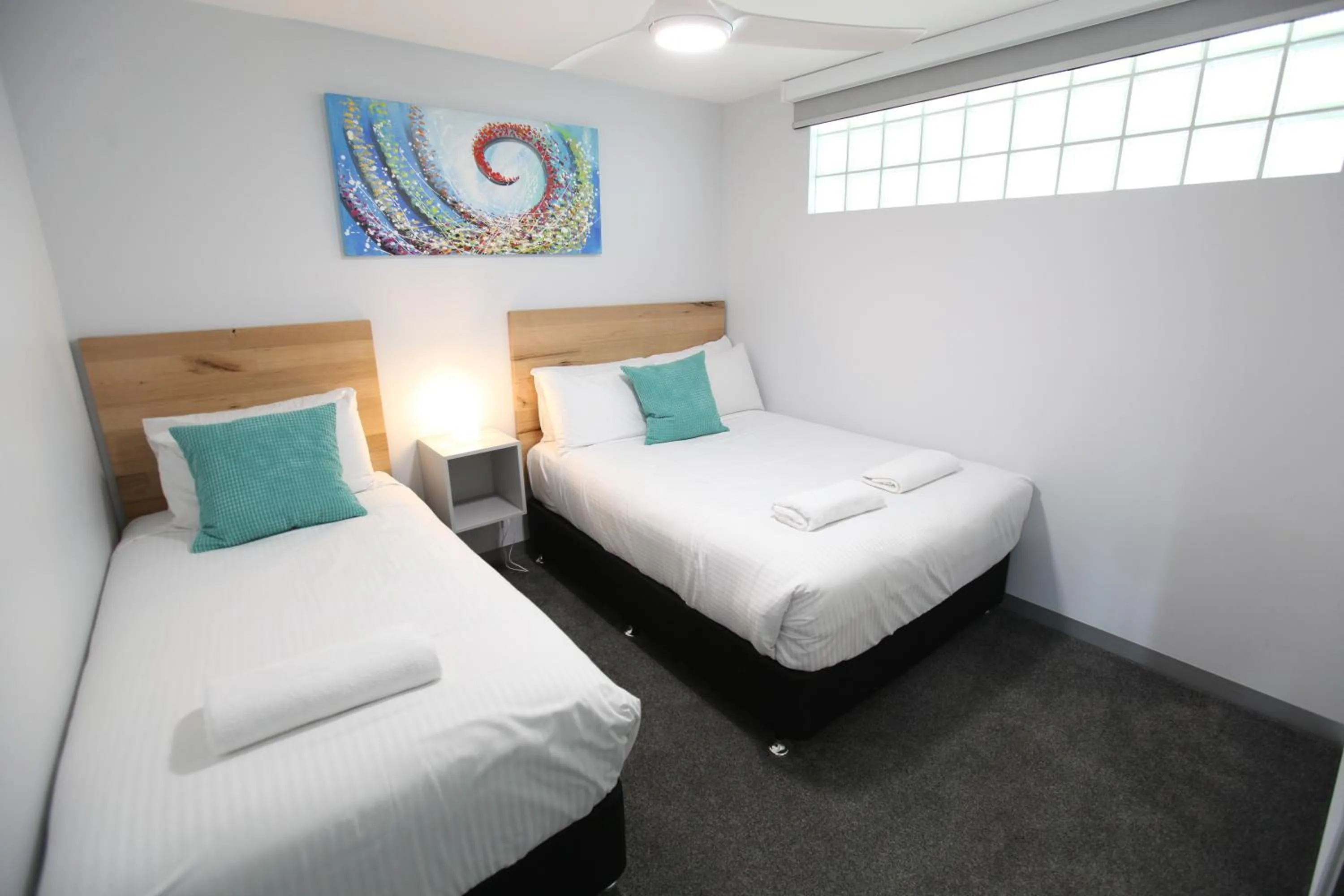 Bedroom, Bed in Grand Palais Boolarong Beachside Apartments