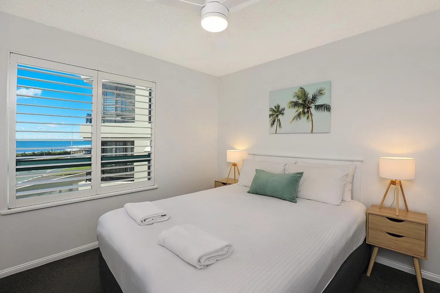 Bedroom, Bed in Grand Palais Boolarong Beachside Apartments