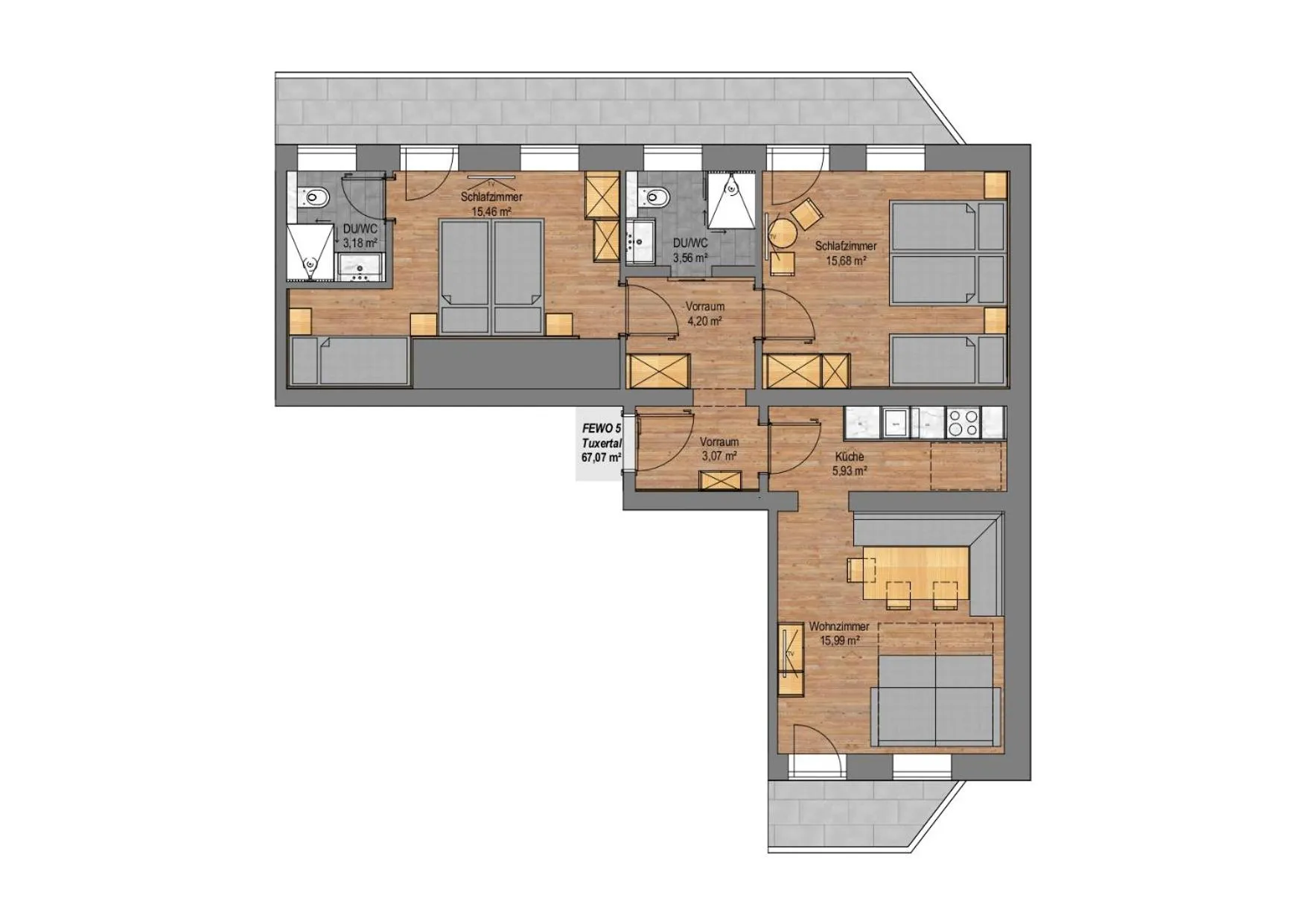 Floor plan in Apartments Rosenhof
