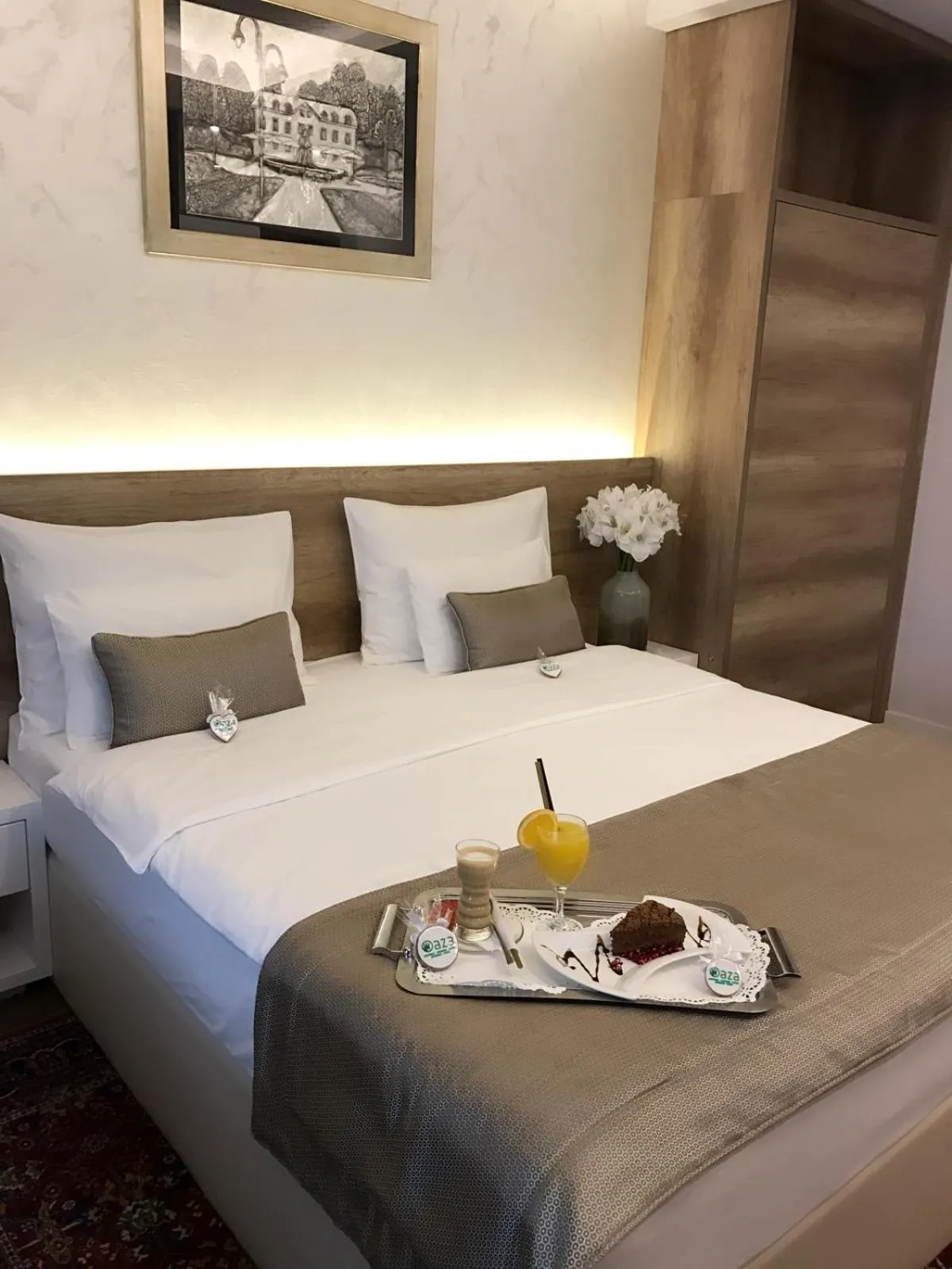 Bedroom, Bed in Villas and apartments Oaza