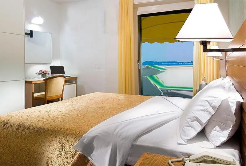 View (from property/room), Bed in Hotel Margareth