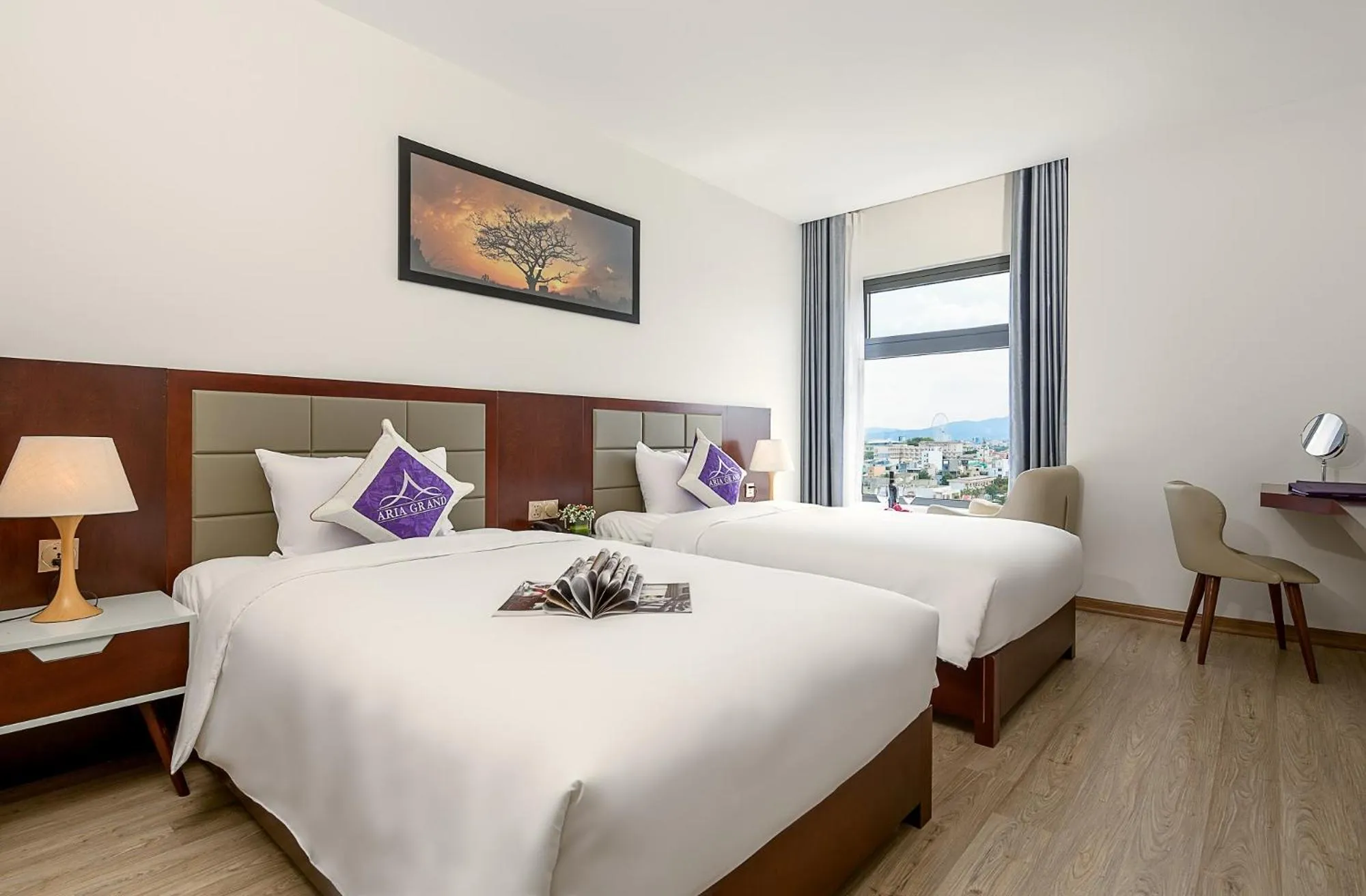 View (from property/room), Bed in Aria Grand Hotel & Spa