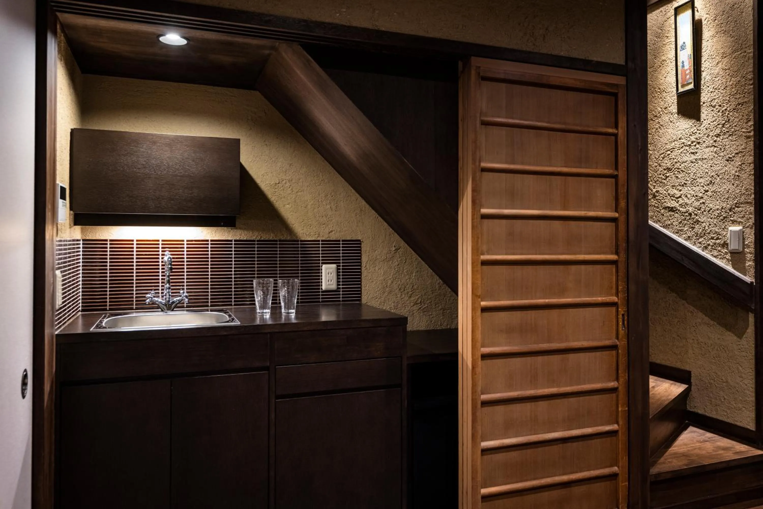 kitchen in Rinn Premium Machiya Kunpu