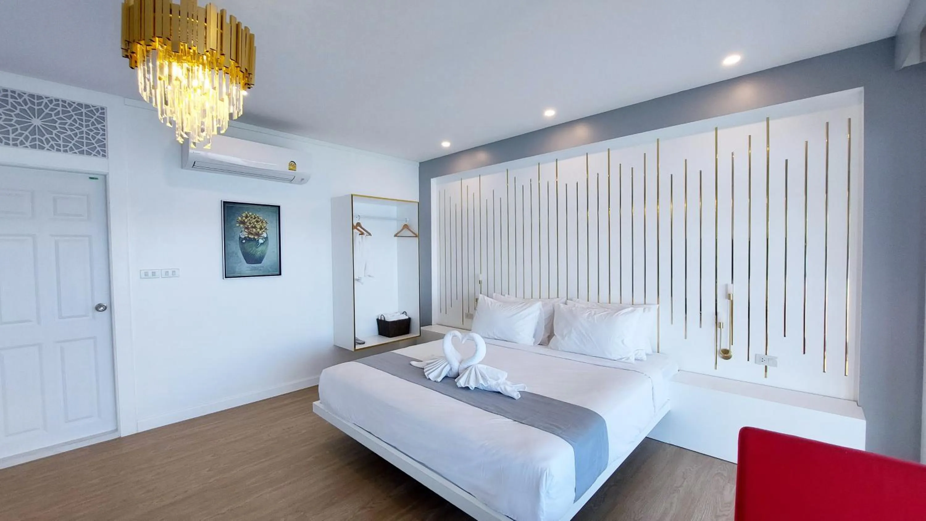 Bed in Raya Buri Resort Kanchanaburi