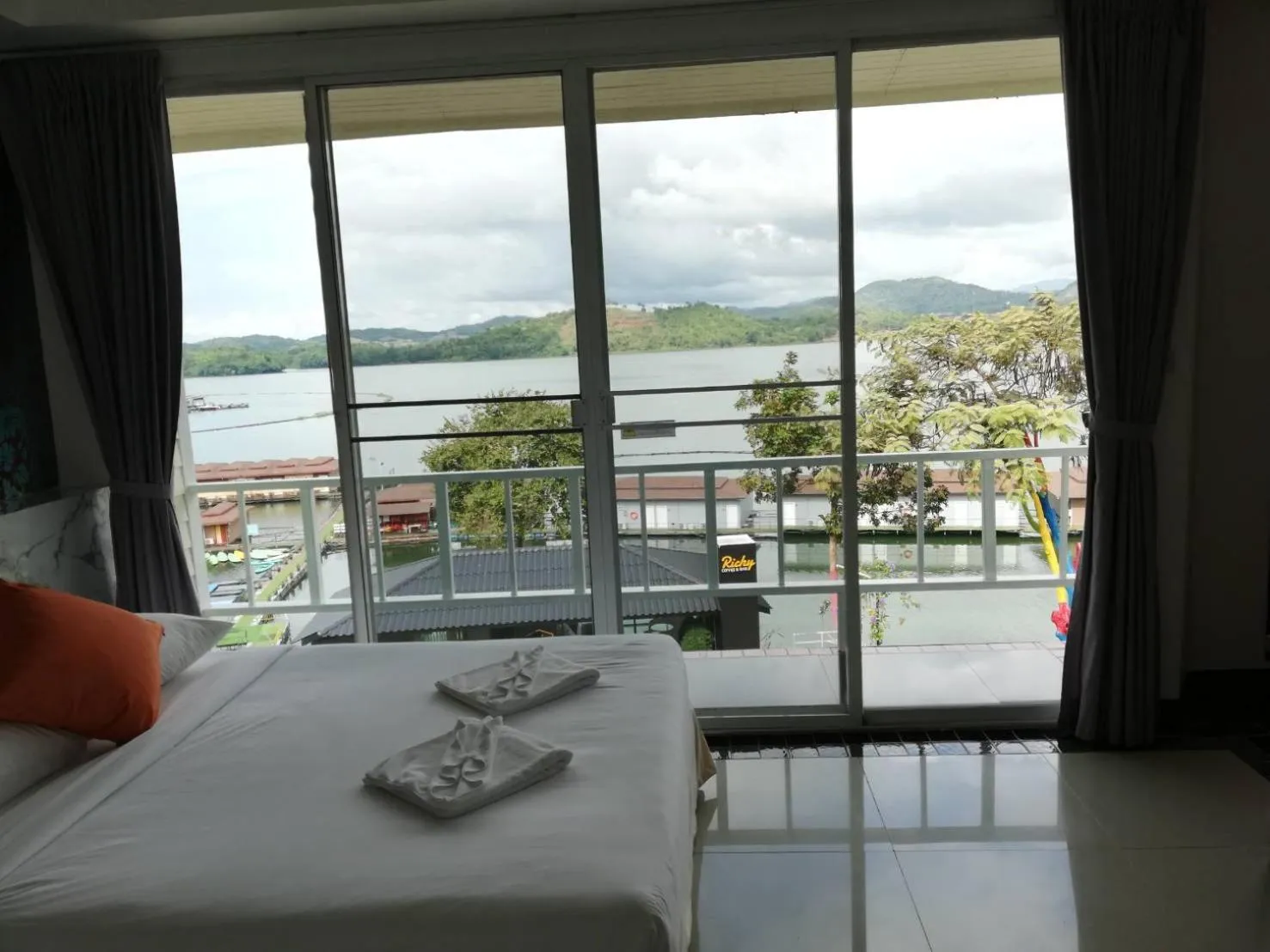 Bed in Raya Buri Resort Kanchanaburi