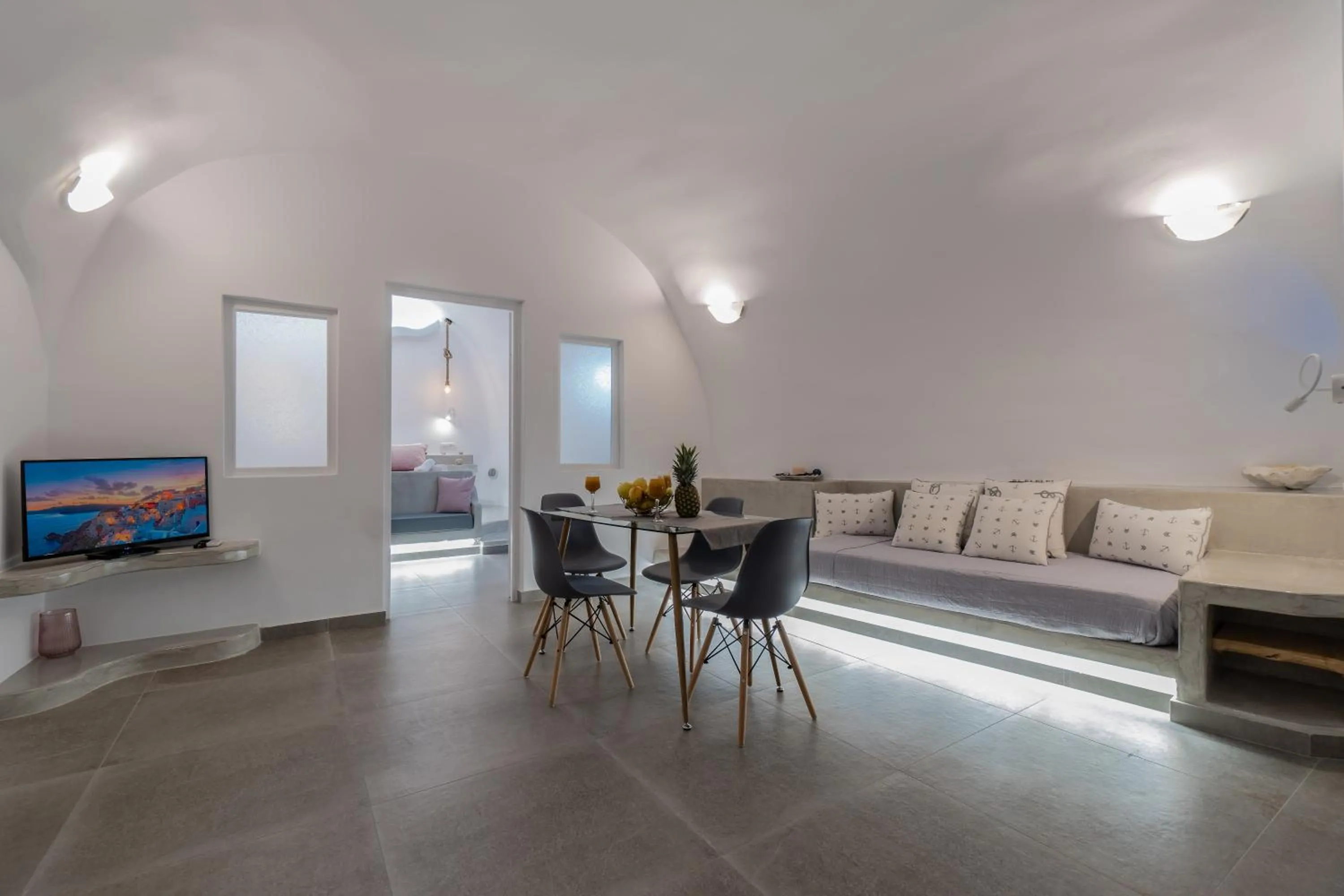 Seating area in Cally Cave House