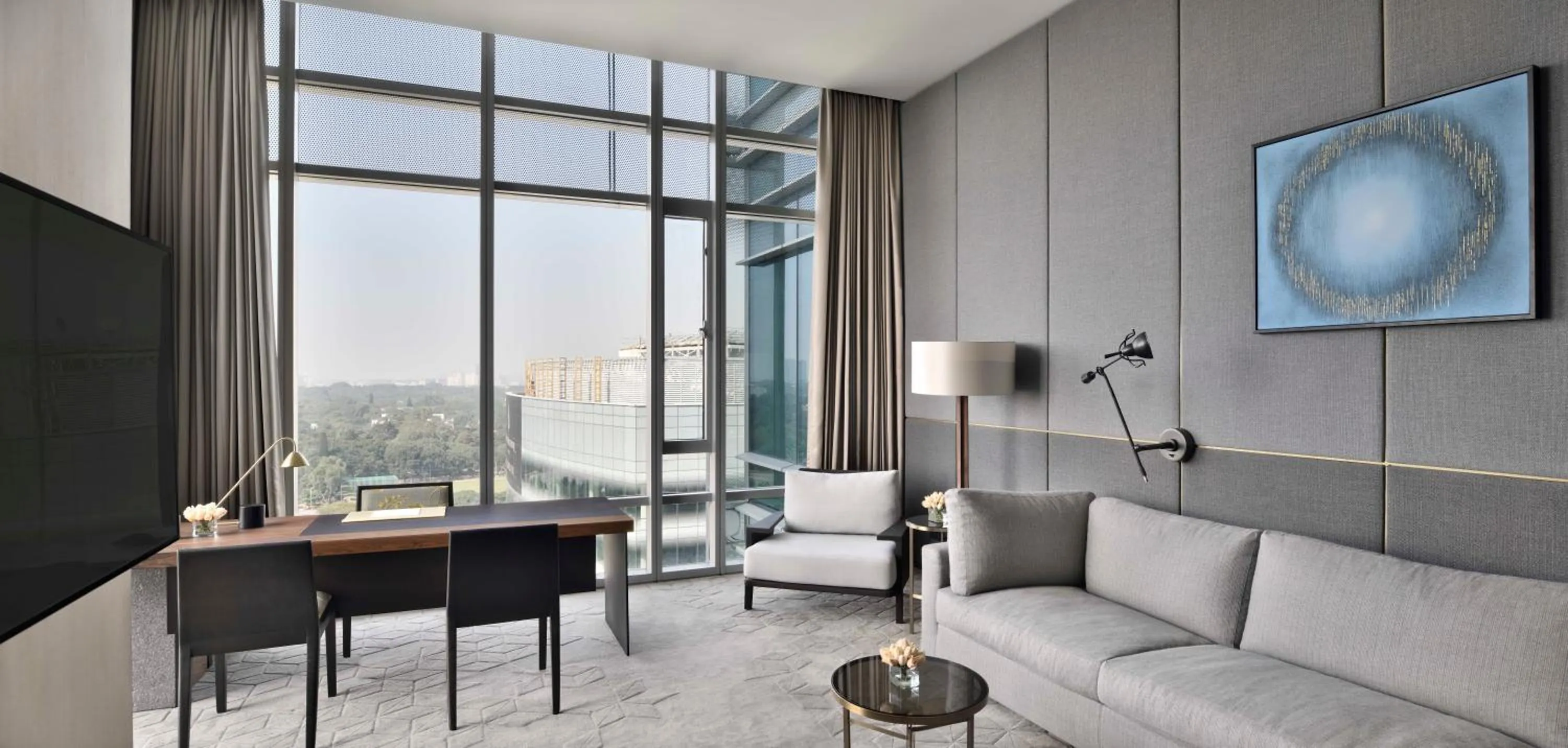 Living room in Four Seasons Hotel Bengaluru at Embassy ONE