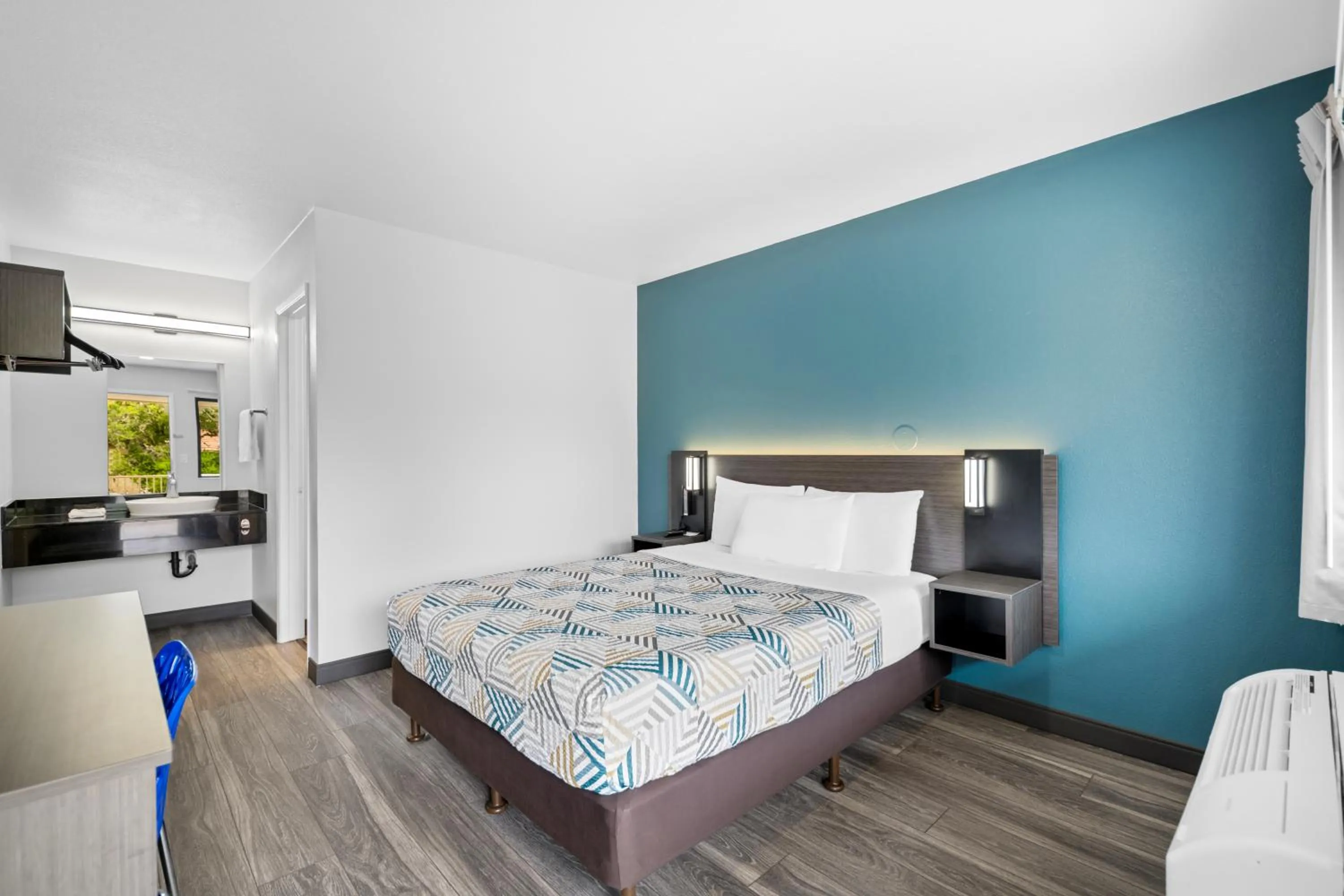 Bed in Motel 6-Monterey, CA