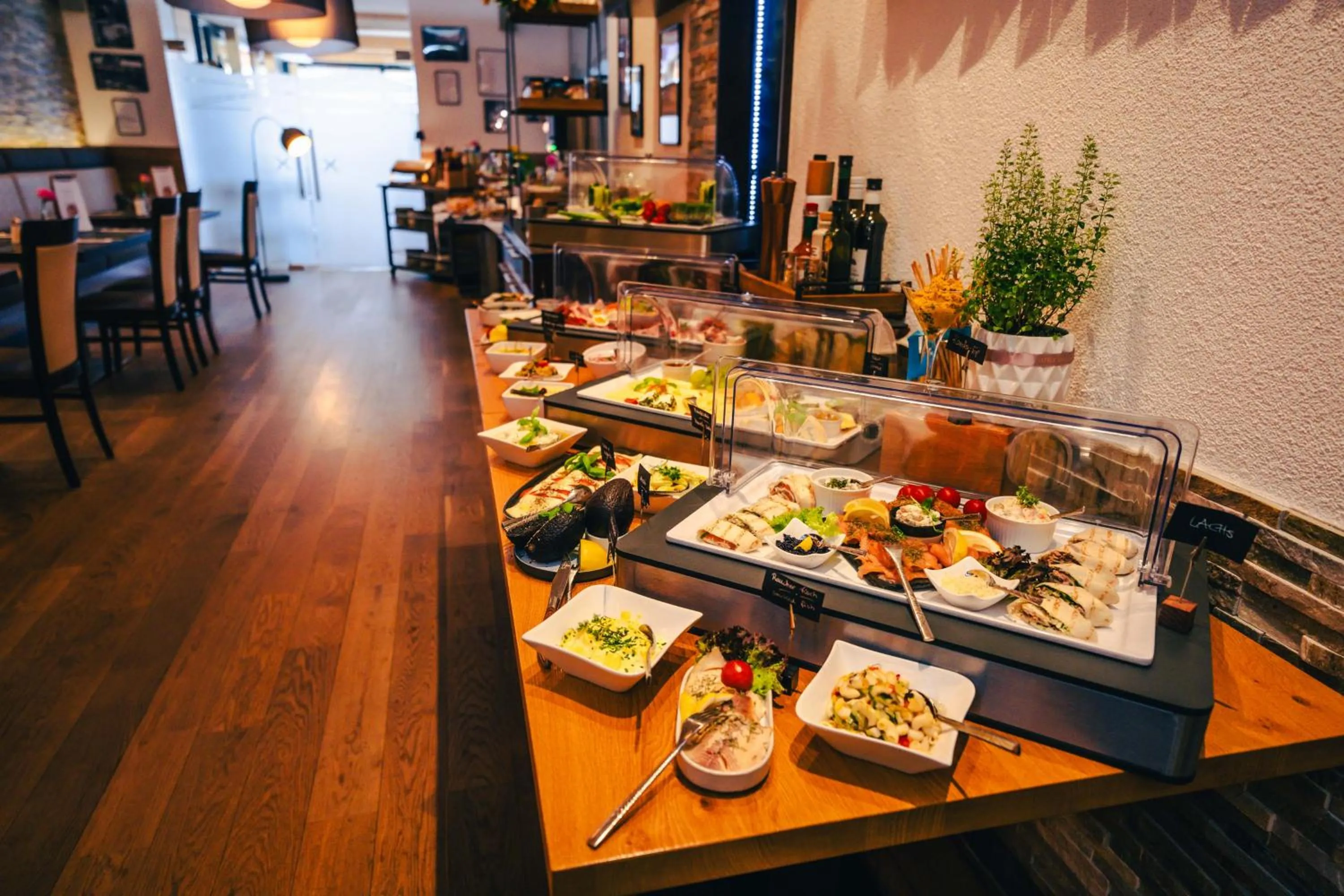 Buffet breakfast in Patrix Hotel, Restaurant, Bar