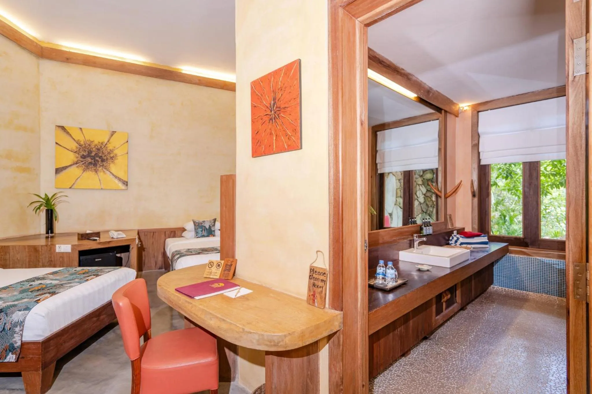 Bathroom, Bed in Veranda Natural Resort