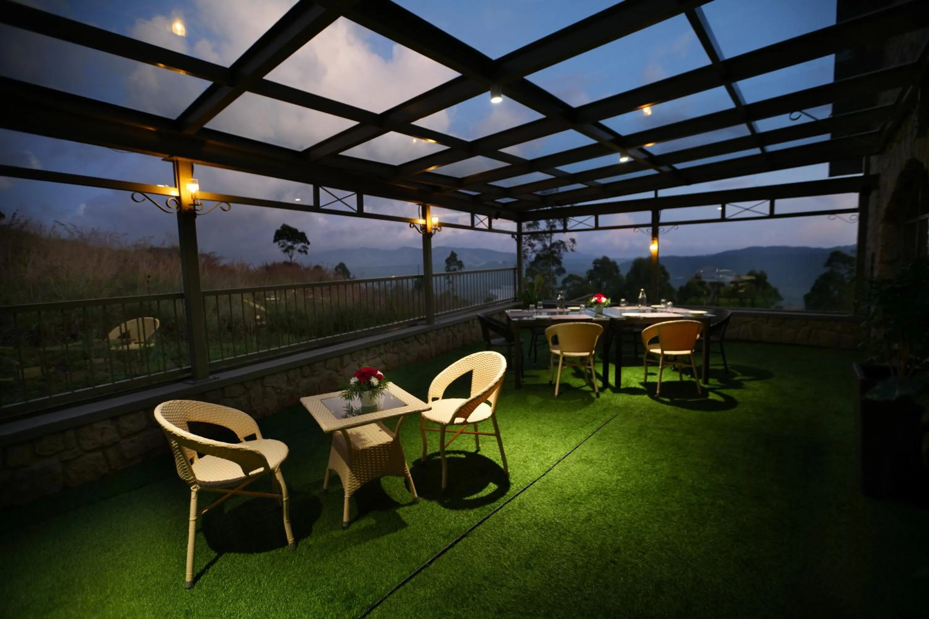 Seating area in Mountain Club Resort Munnar