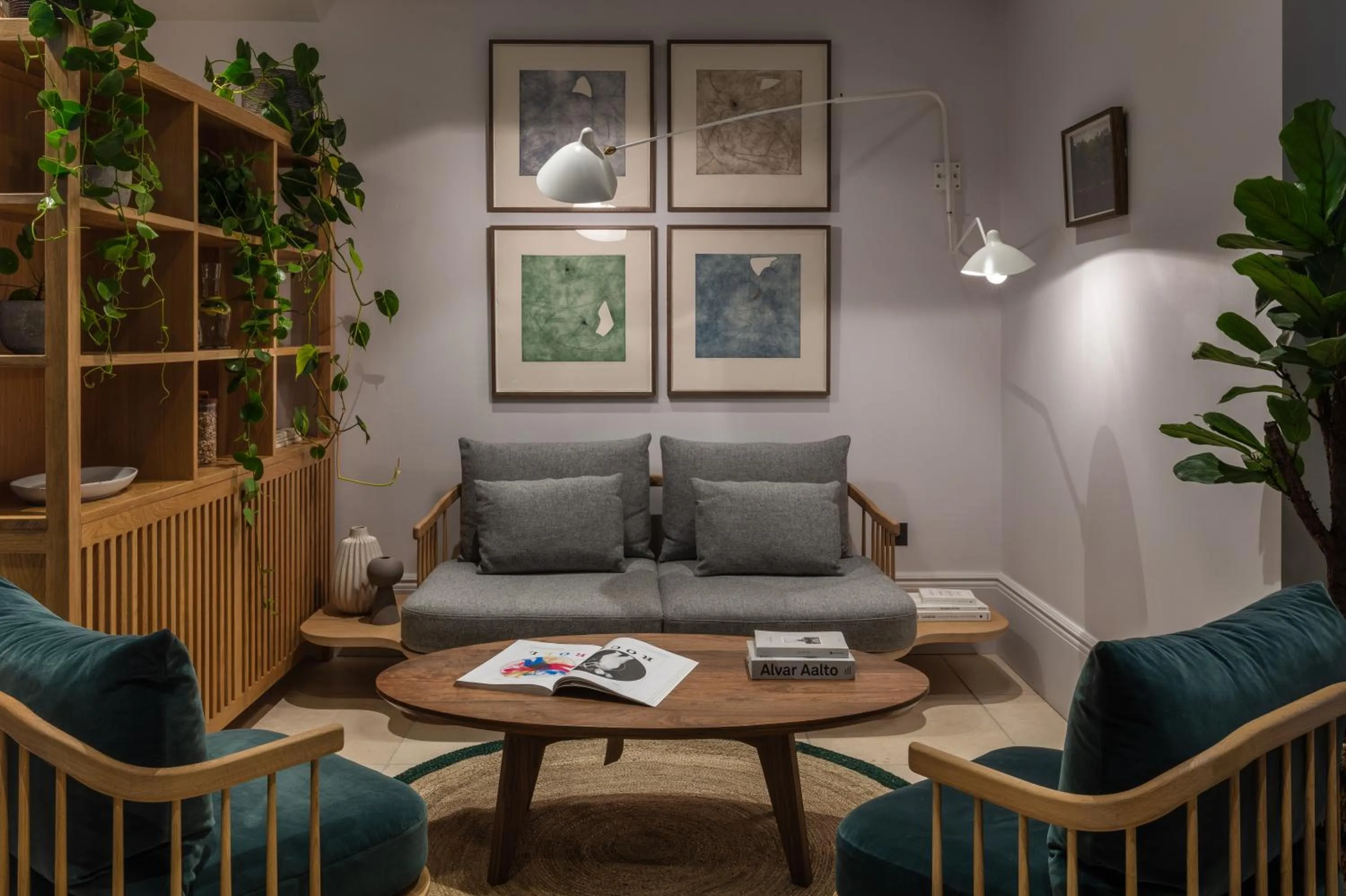 Seating area in Inhabit Southwick Street, a Member of Design Hotels