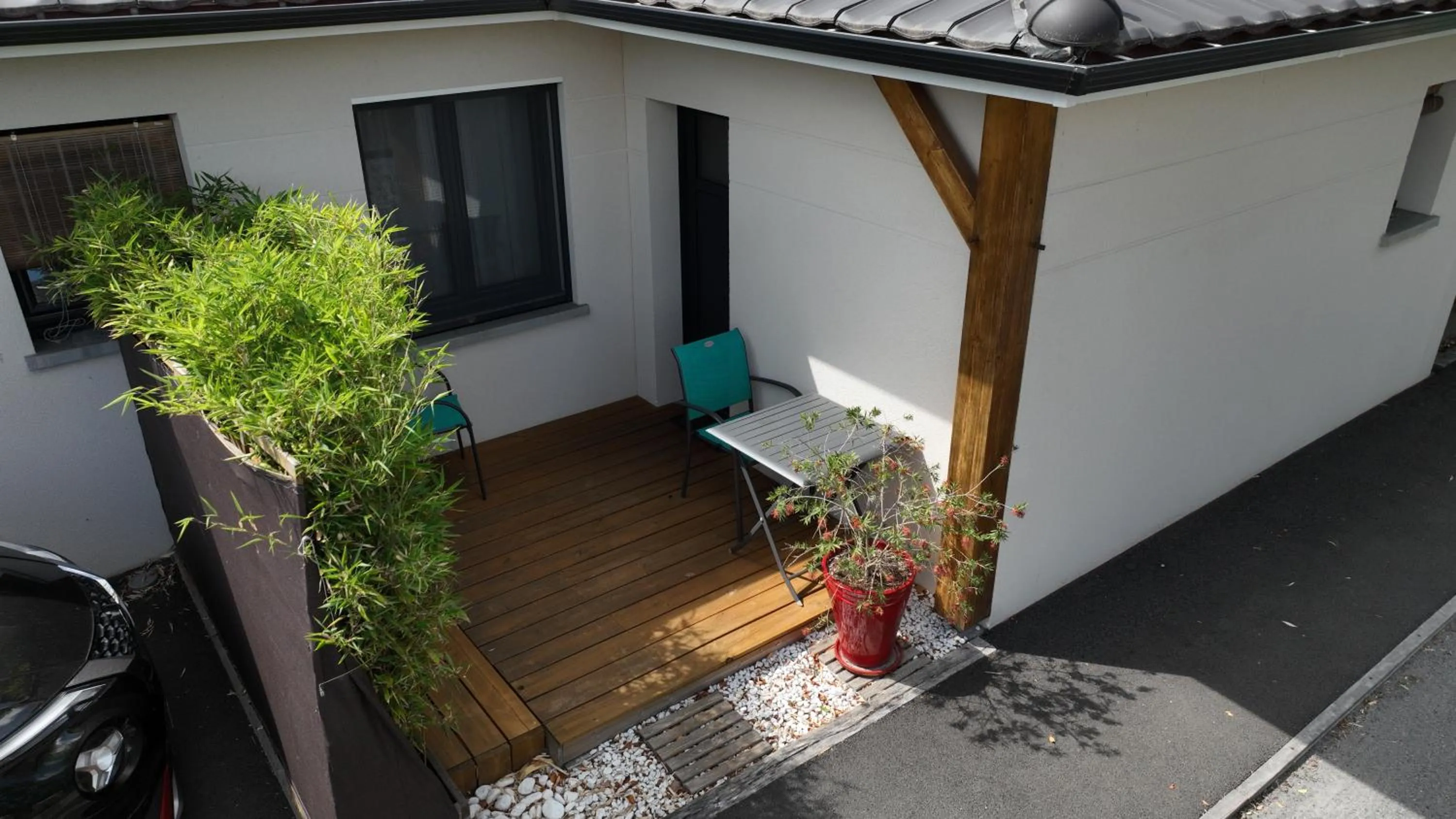 Balcony/Terrace in Chambre d'hôtes les Iris à Mios sur le Bassin d'Arcachon