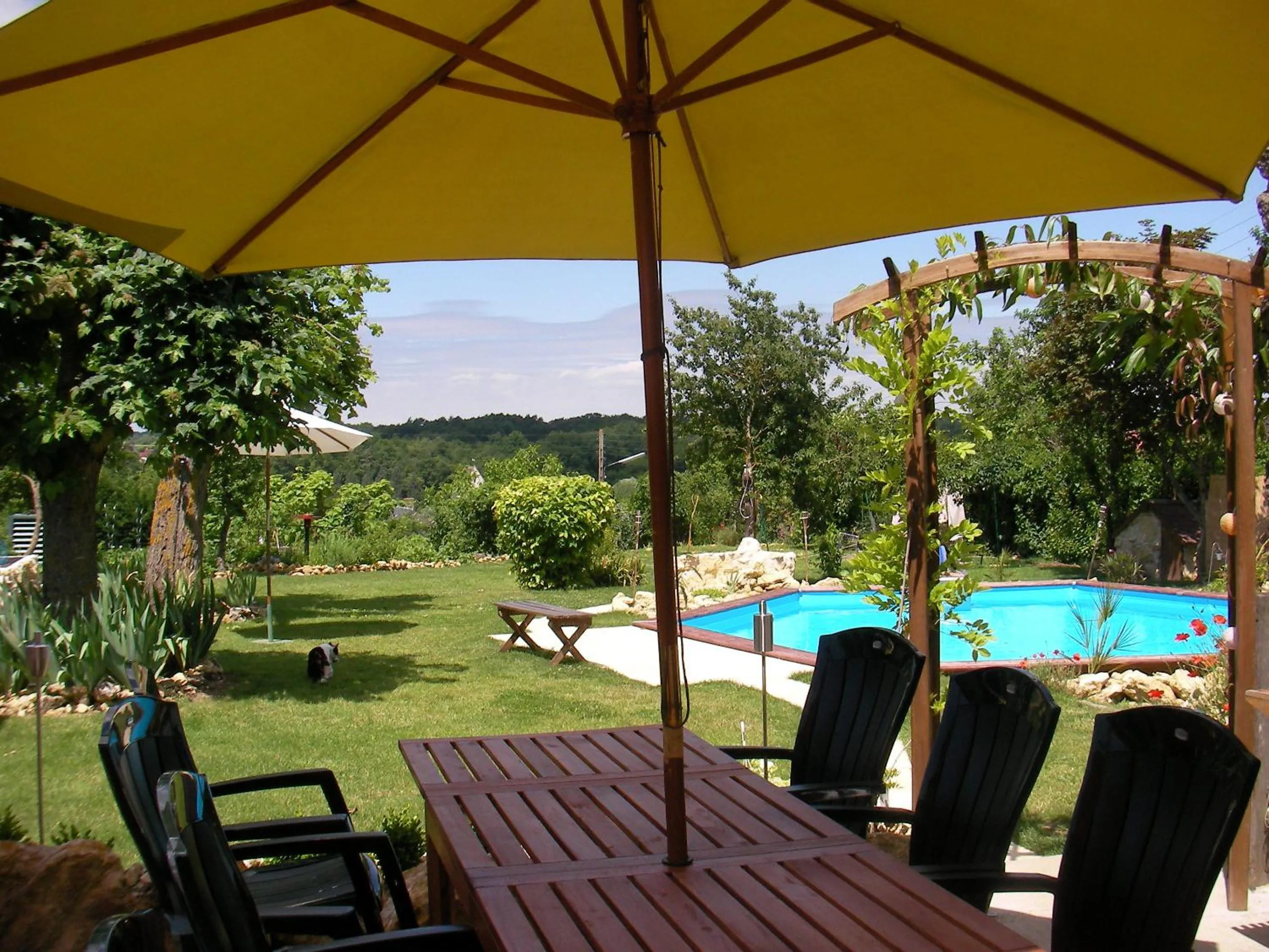 Patio in Chambres d'Hôtes La Vallée des Vignes