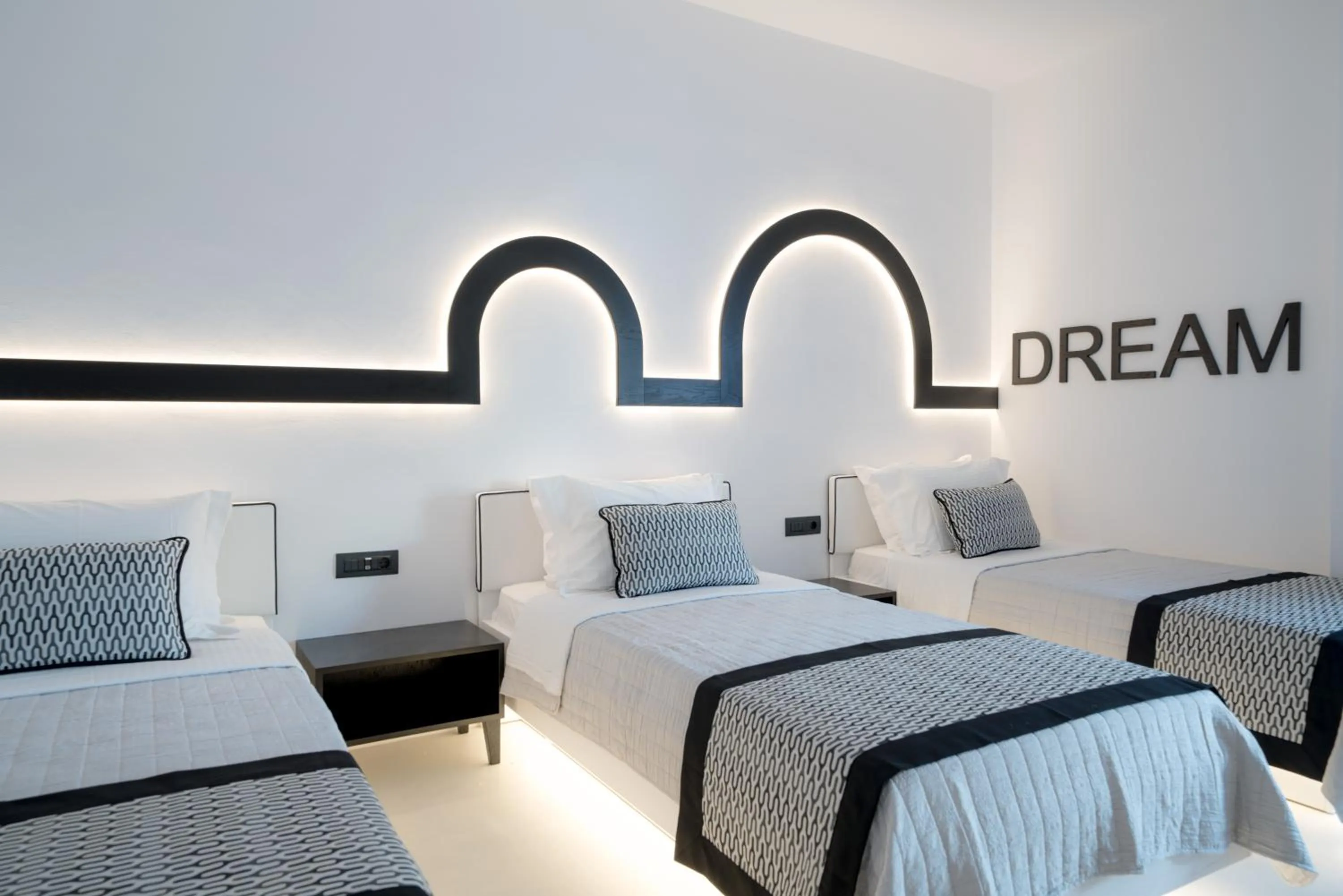 Decorative detail, Bed in Divelia Hotel