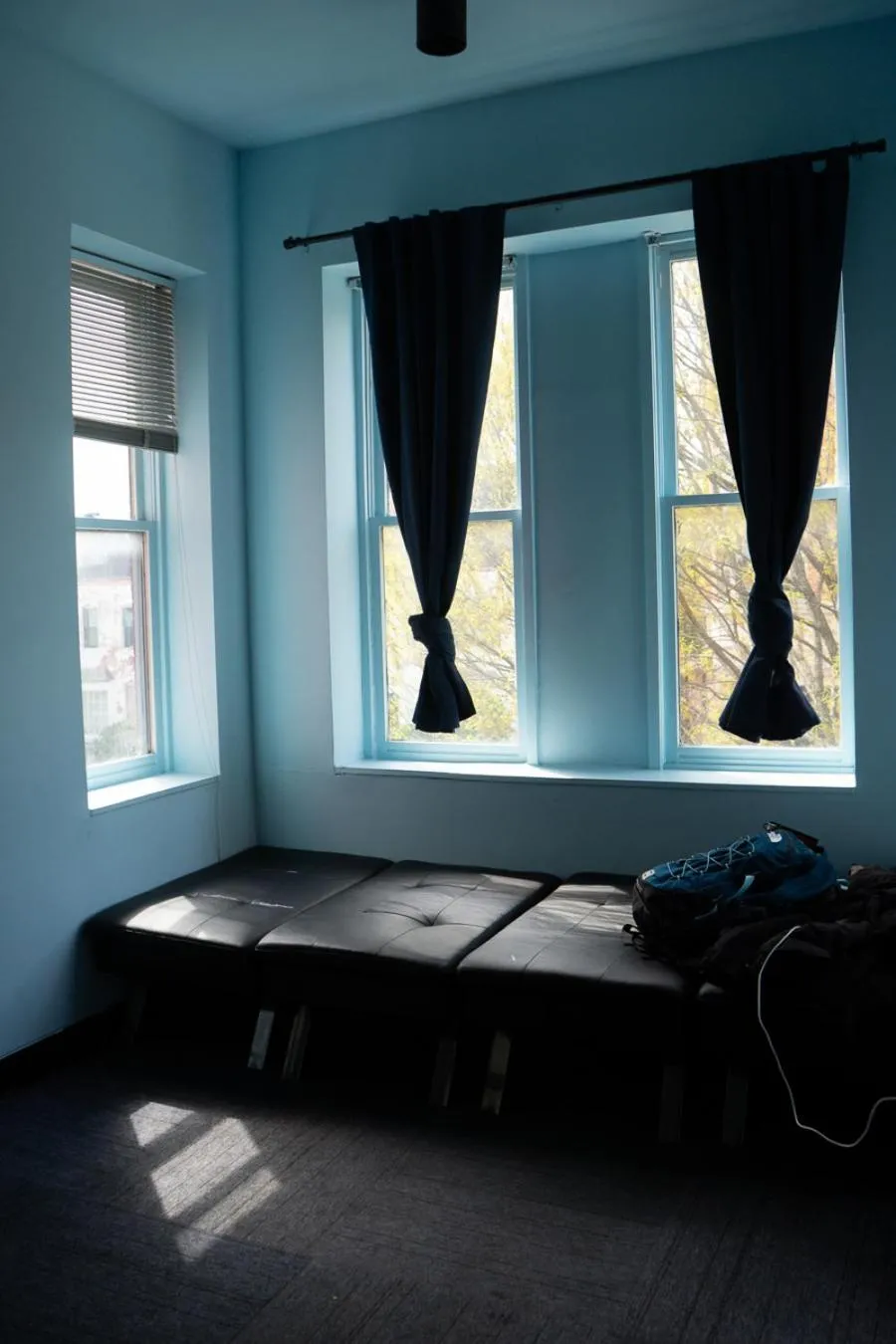 Seating area, Bed in U Street Capsule Hostel