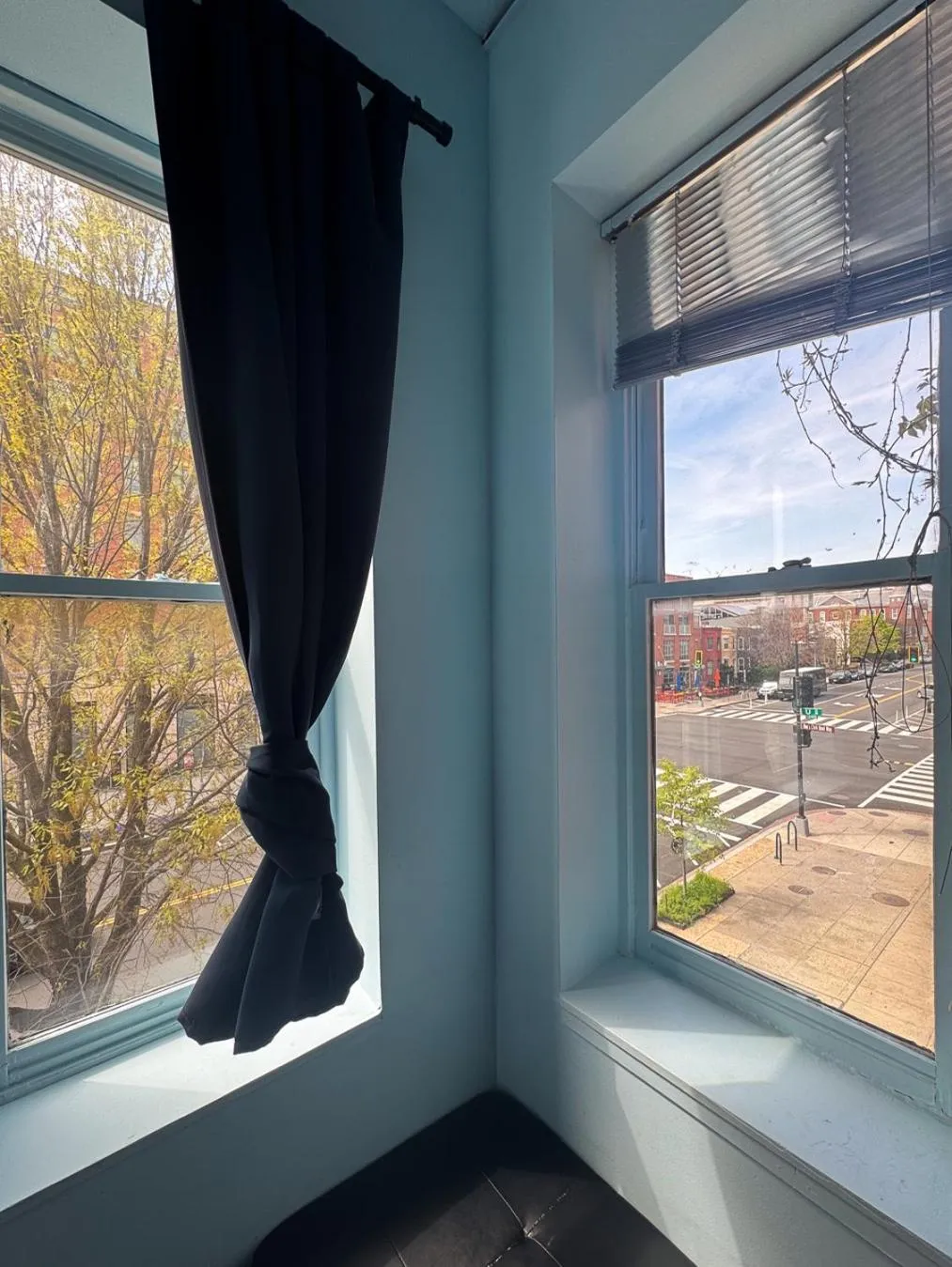 Seating area in U Street Capsule Hostel
