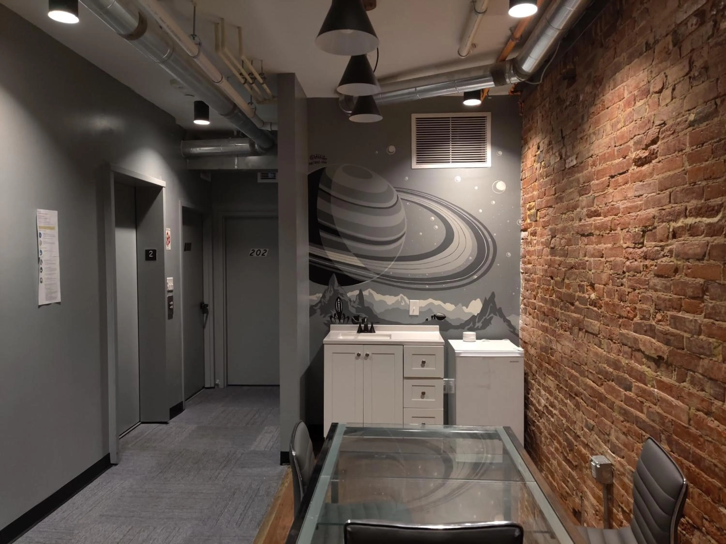 Lobby or reception in U Street Capsule Hostel