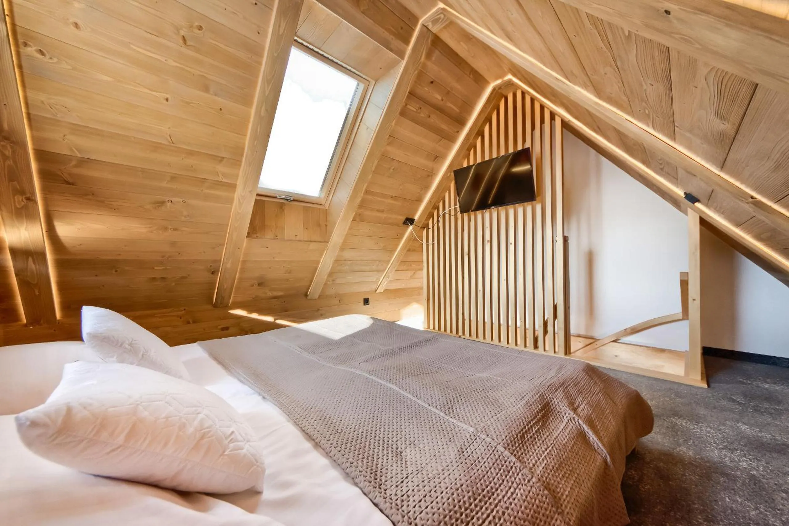 Bed in Apartamenty Willa Kamila Zakopane z Jacuzzi