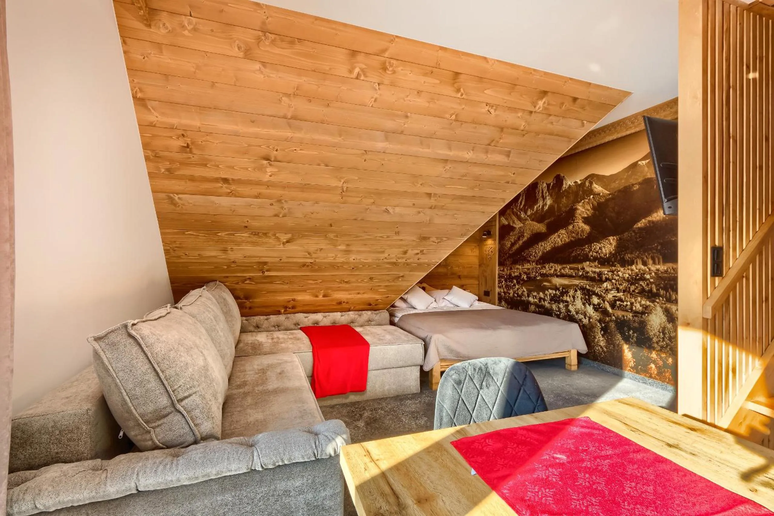 Bed in Apartamenty Willa Kamila Zakopane z Jacuzzi