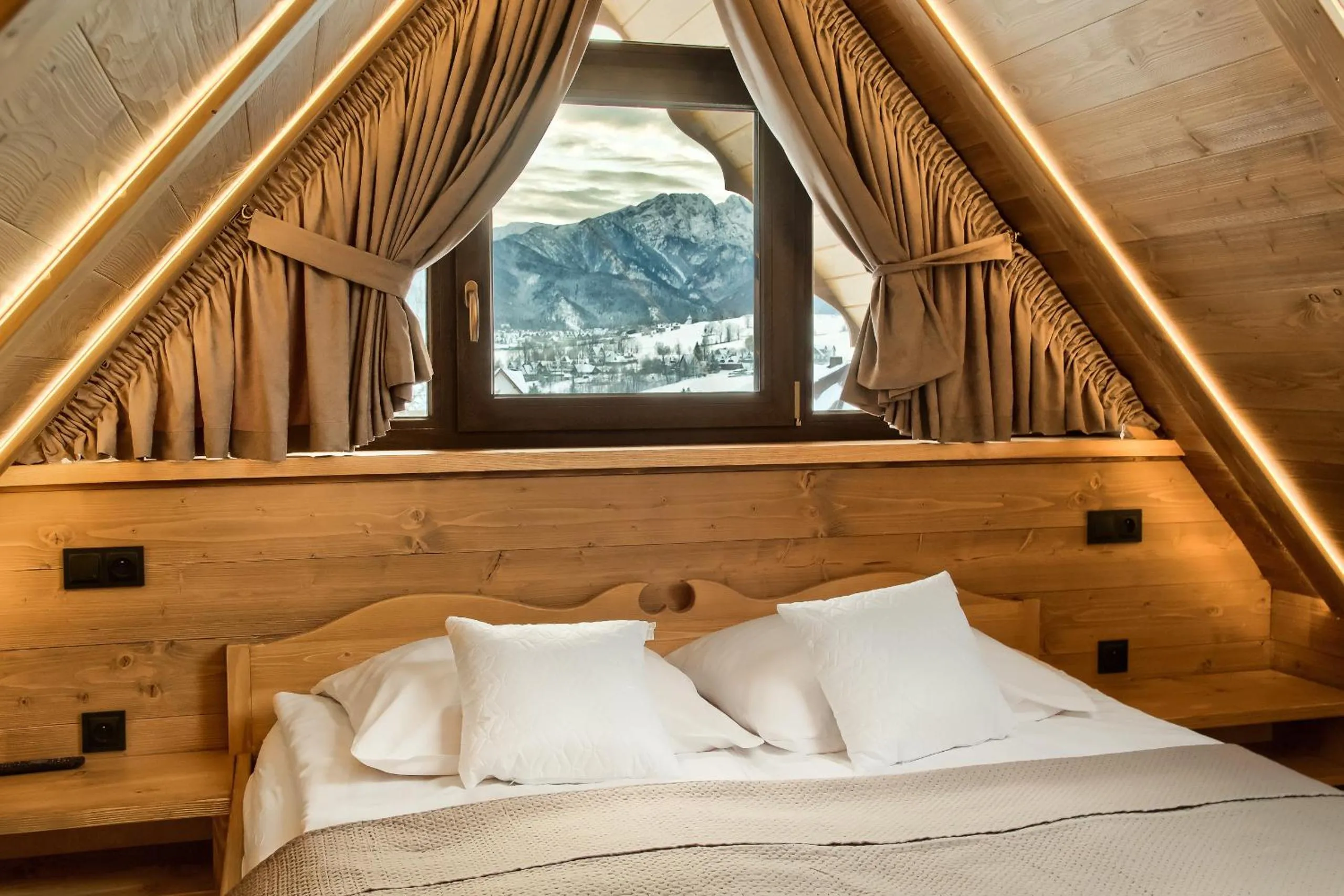 Bed in Apartamenty Willa Kamila Zakopane z Jacuzzi